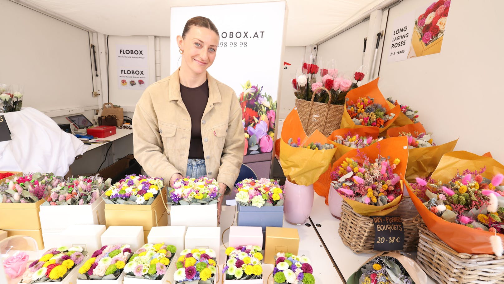 Das Unternehmen "Flowerbox" war am Festival vertreten.