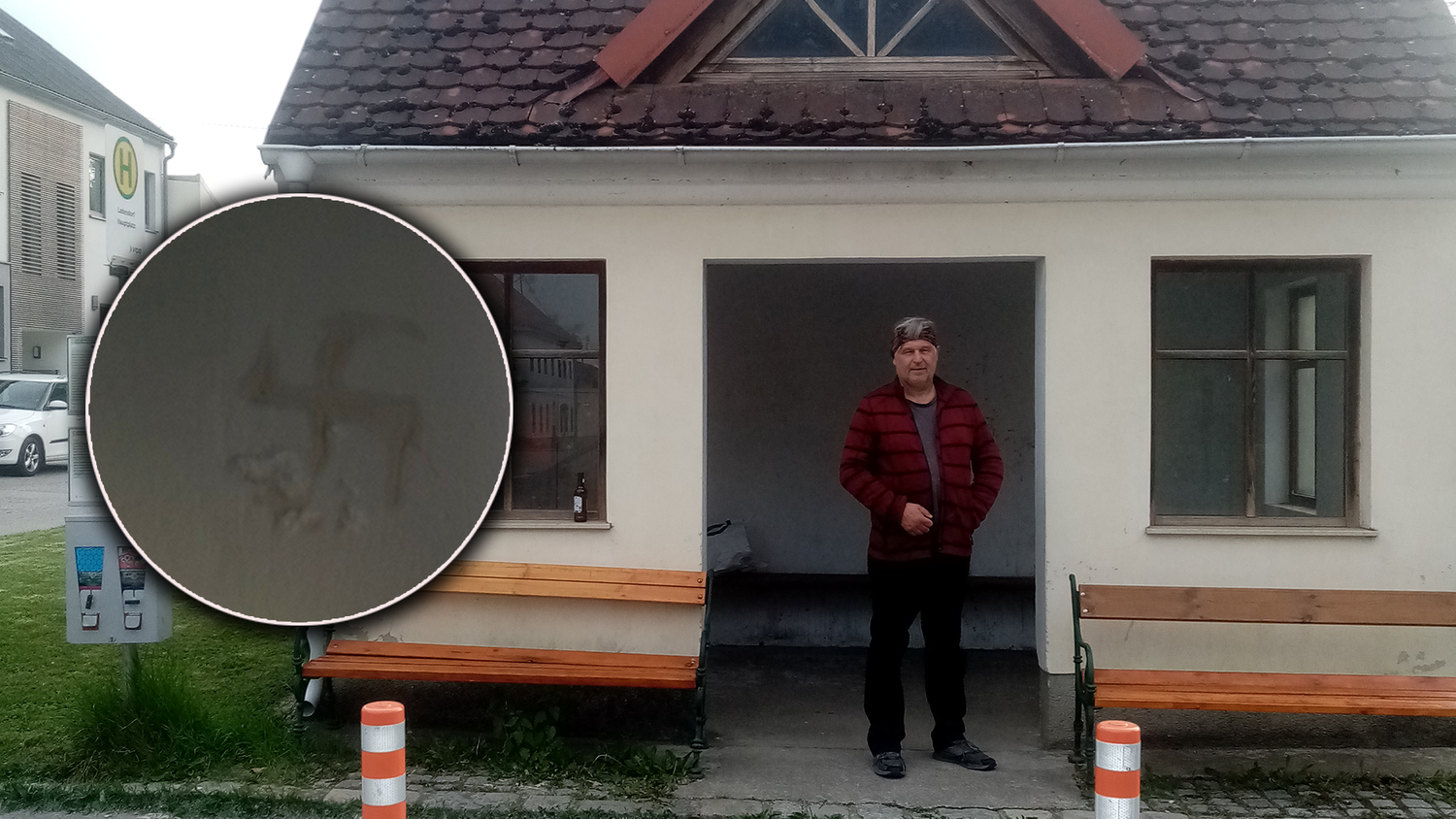 Michael B. aus Ladendorf (Mistelbach) ist schockiert über die Handhabung mit dem Nazi-Geschmiere im Ort.