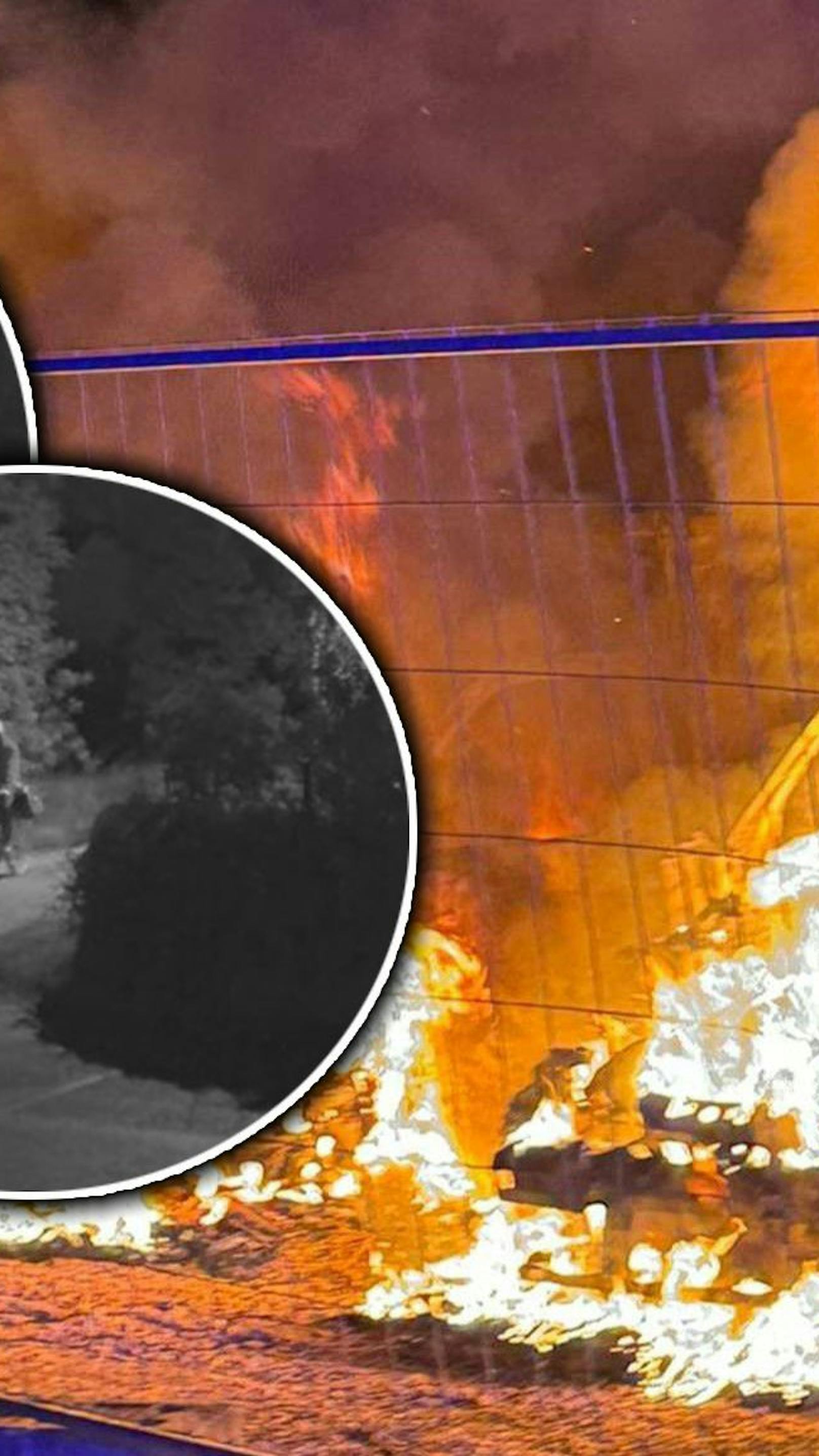 Video zeigt – hier fackelt Pyro-Radler E-Autos ab