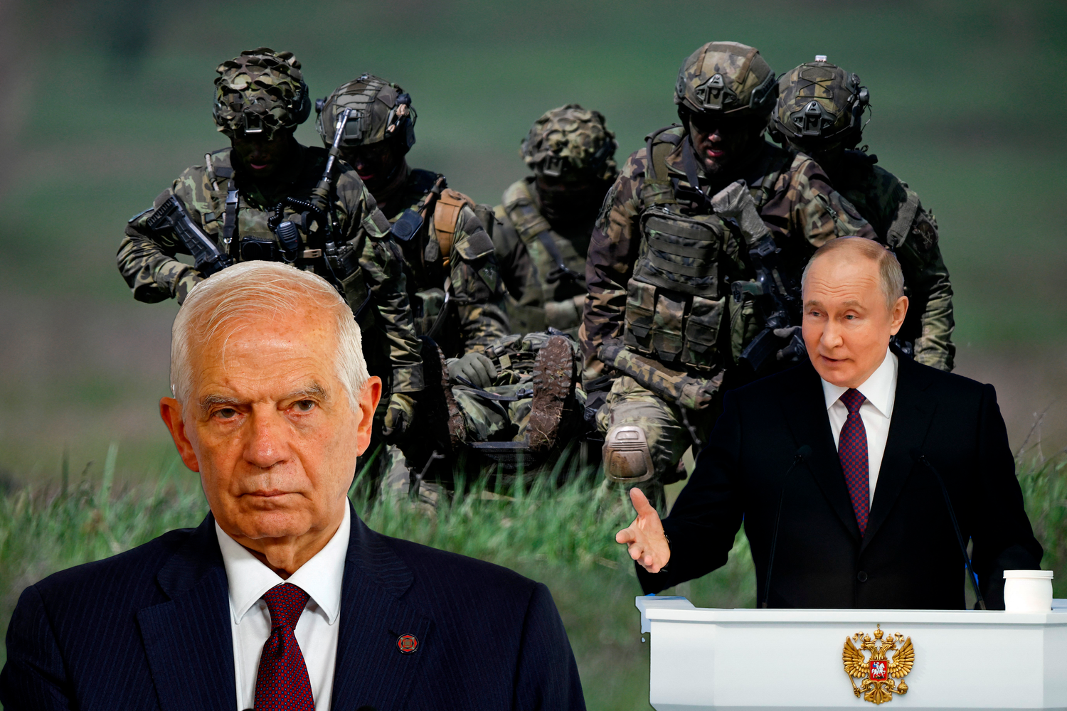 Mehrere NATO-Länder wollen Kräfte in die Ukraine schicken. EU-Außenbeauftragter Josep Borrell (l.) befürwortet einen harten Kurs mit Putin & Co.