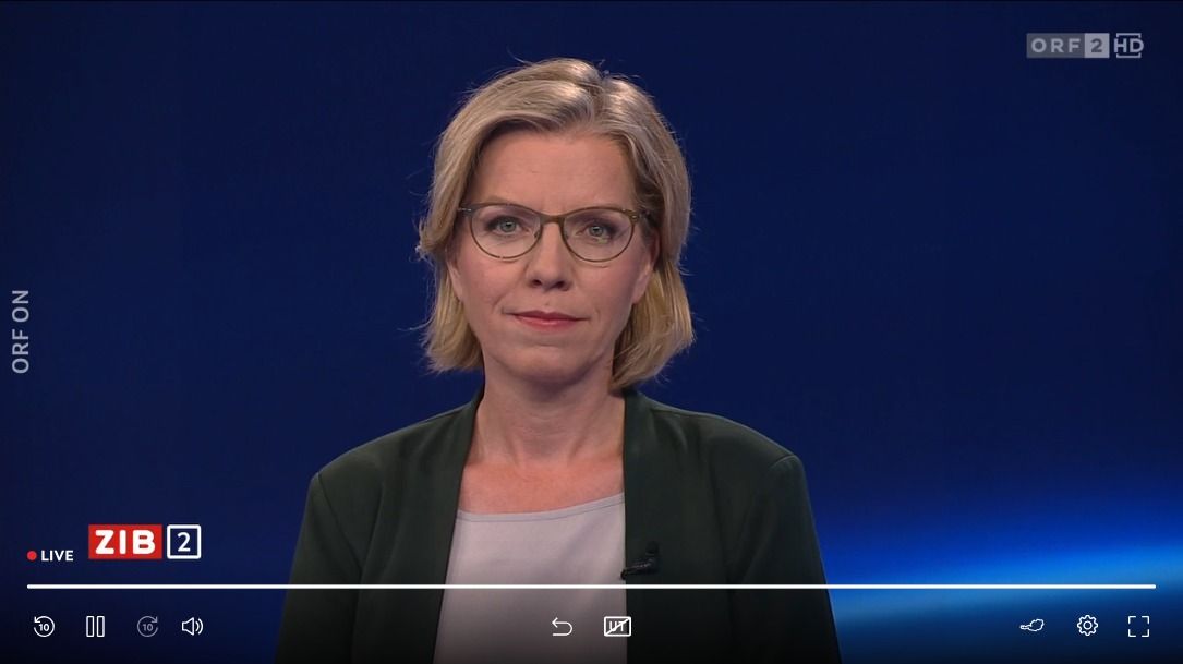 Klima- und Energieministerin Leonore Gewessler (Grüne) am Dienstagabend in der ORF-