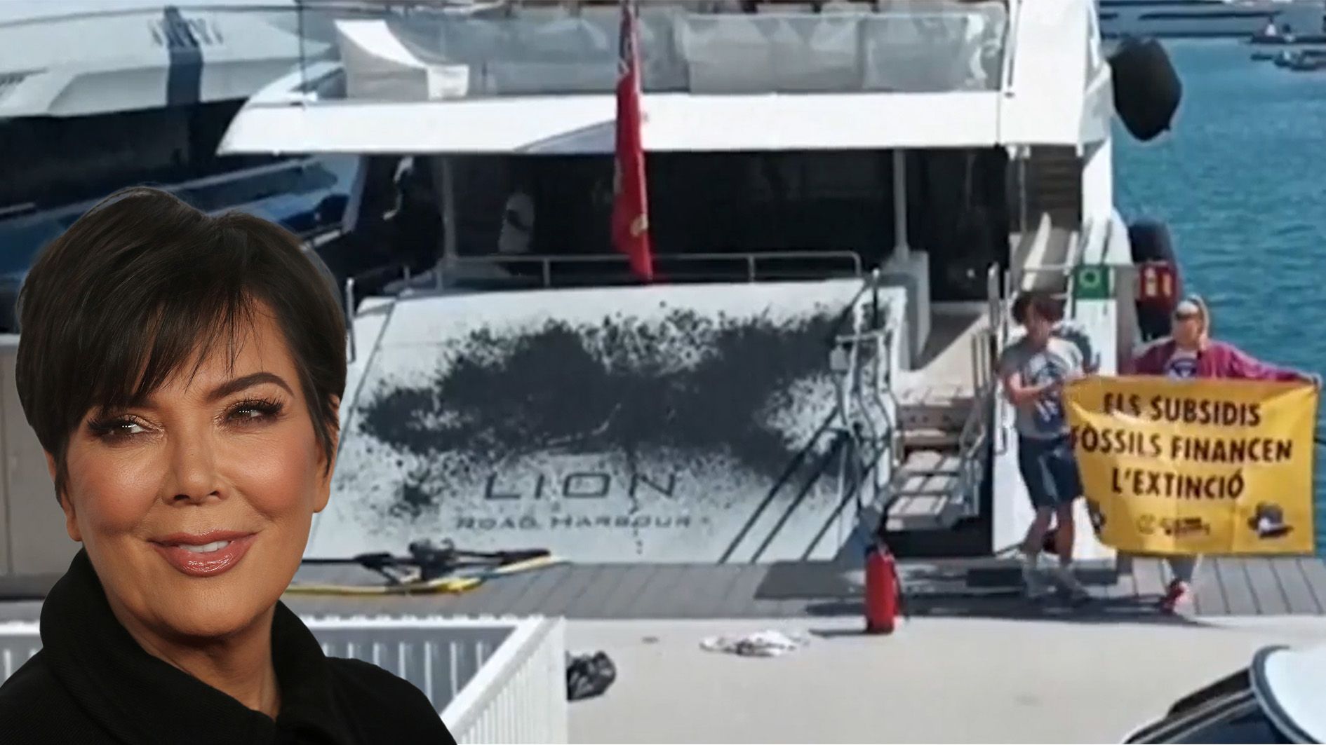 Kris Jenner und ihr Freund Corey Gamble sollen an Bord der privaten Luxusyacht gewesen sein, als die Klimaaktivisten ihre Aktion durchführten.