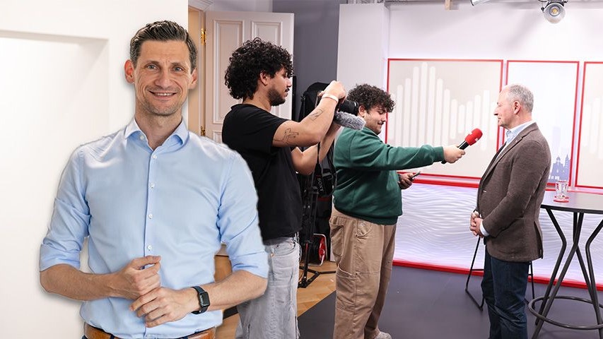 Kennt sich aus: Markus Zimmer von BuzzValue – TikToker Navid bei der Arbeit