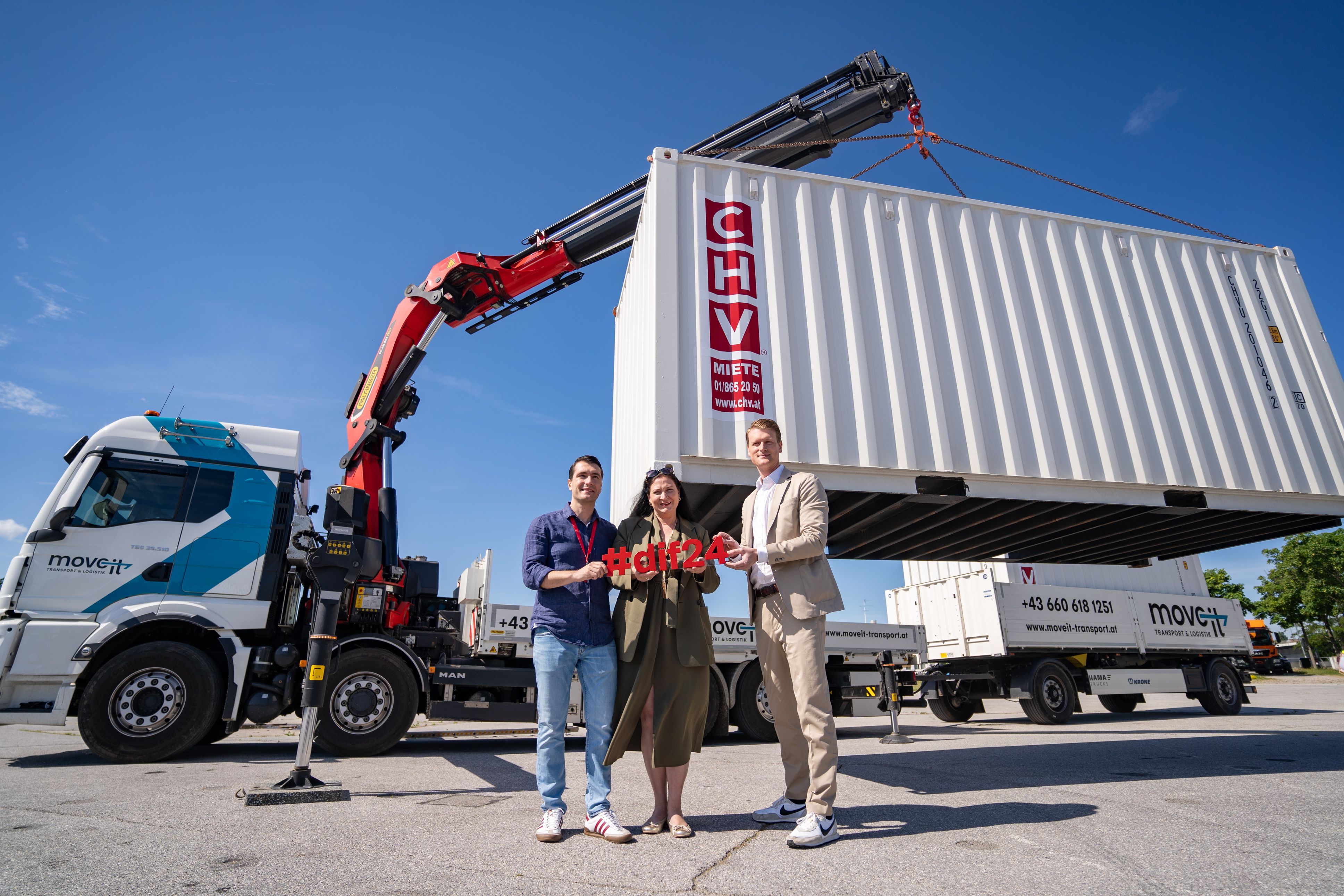Der Aufbau für das Donauinselfest hat begonnen.