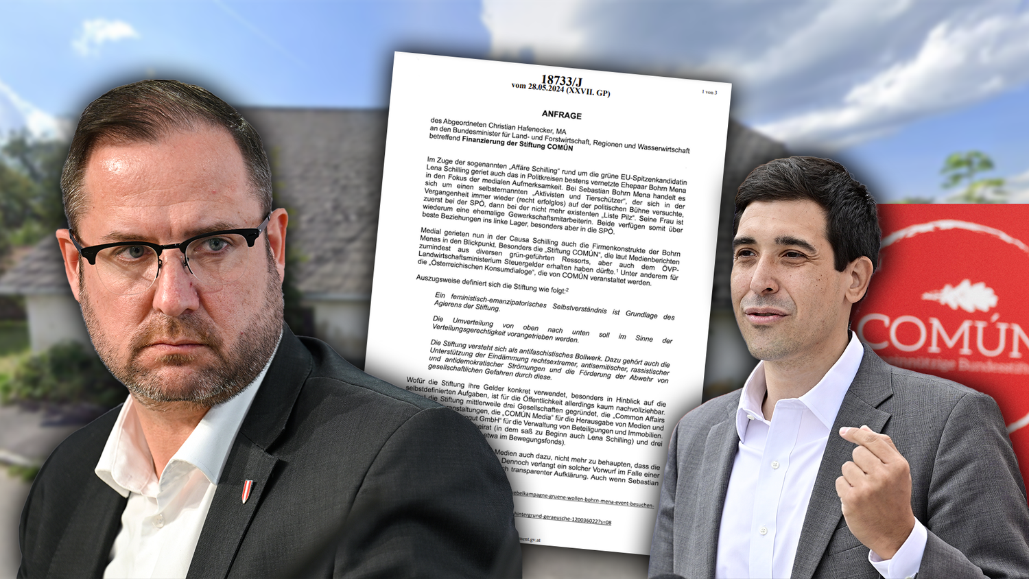 FPÖ-Generalsekretär Christian Hafenecker brachte am Dienstag eine parlamentarischen Anfrage an verschiedene Ministerien. Die Finanzierung von 