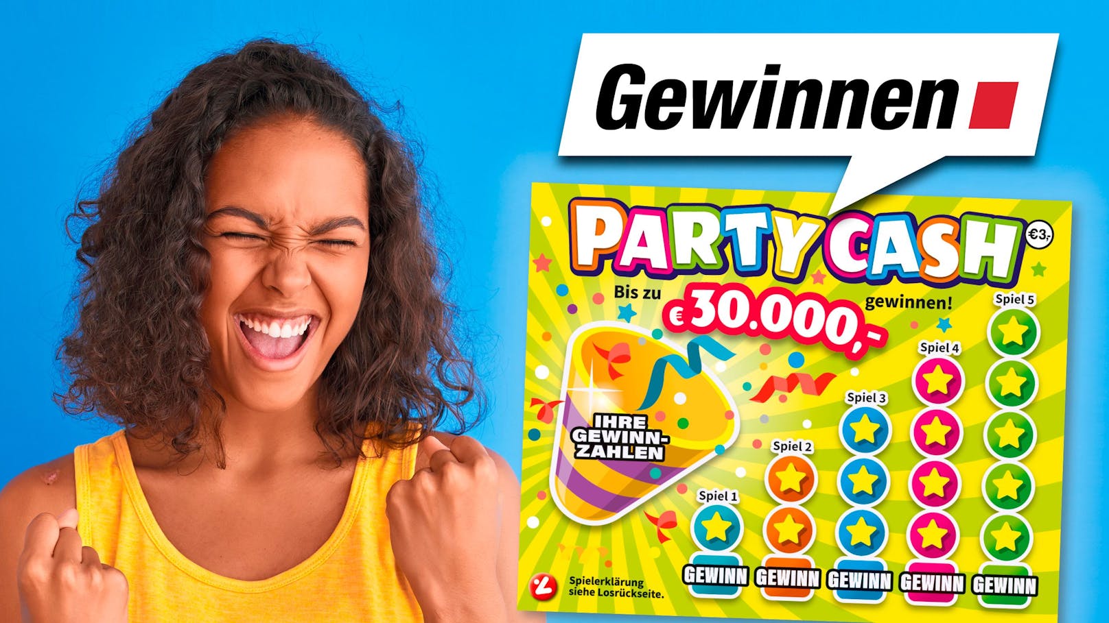 "Party Cash" mit Rubbellos