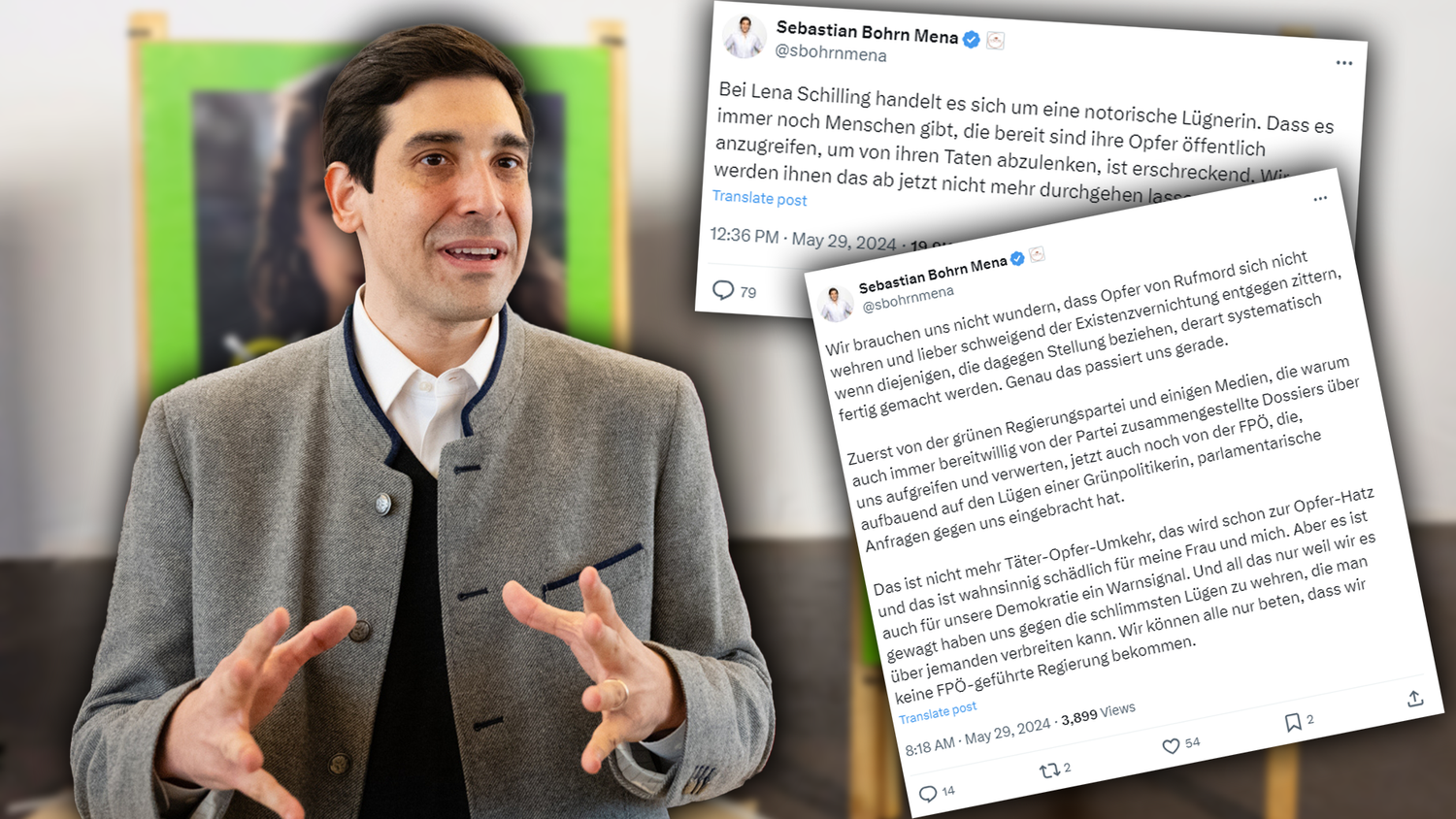 Sebastian Bohrn Mena schrieb auf X, dass derzeit eine 