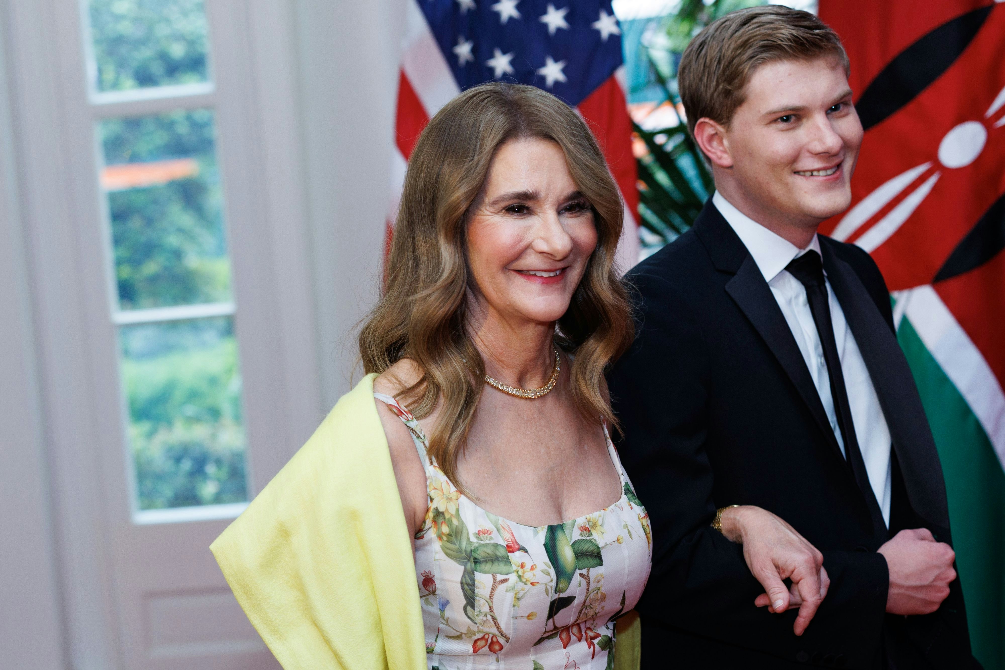 Melinda Gates mit Sohn Rory am 23. Mai 2024 im Weißen Haus