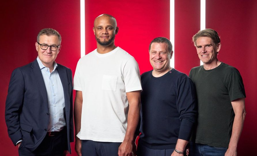 Vincent Kompany (2. v. l.) wird neuer Trainer des FC Bayern.