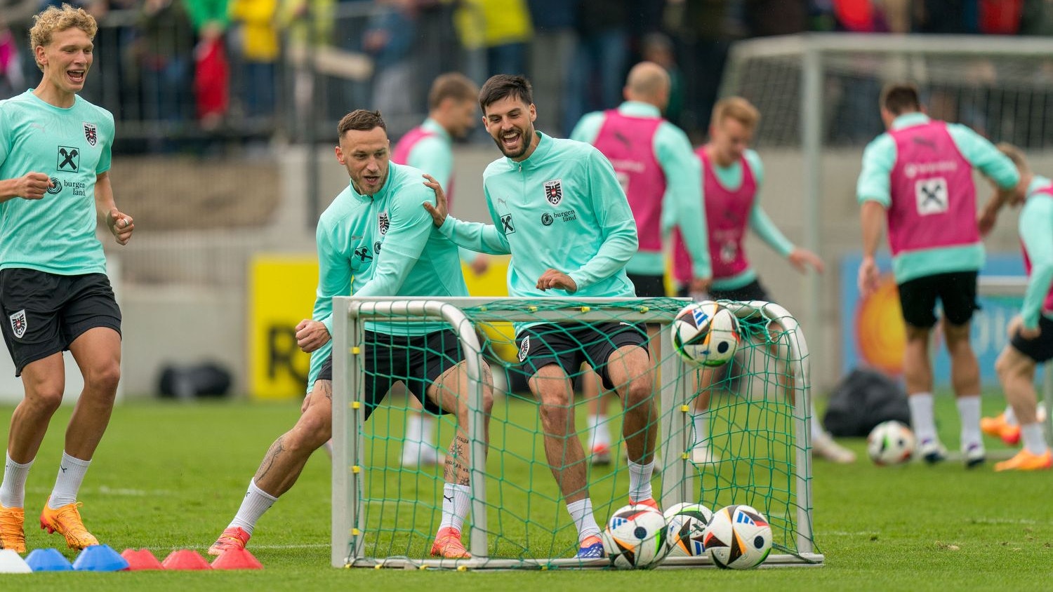 Gelöste Stimmung bei Marko Arnautovic und Co.