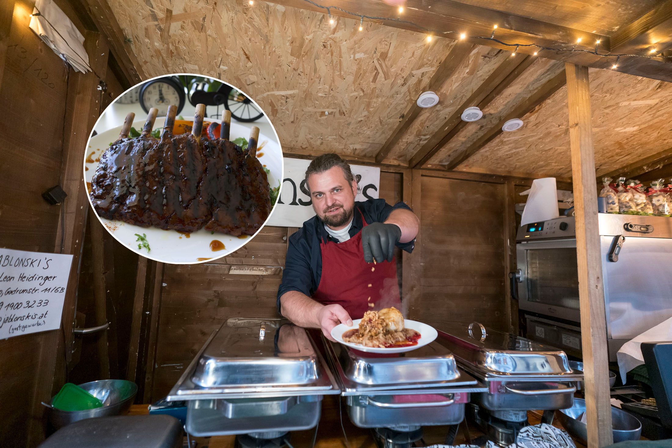 Wahlwiener Leon Heidinger kreierte schon vegane Tiroler- und Grammelknödel. Jetzt hat er vegane Ripperl erfunden.