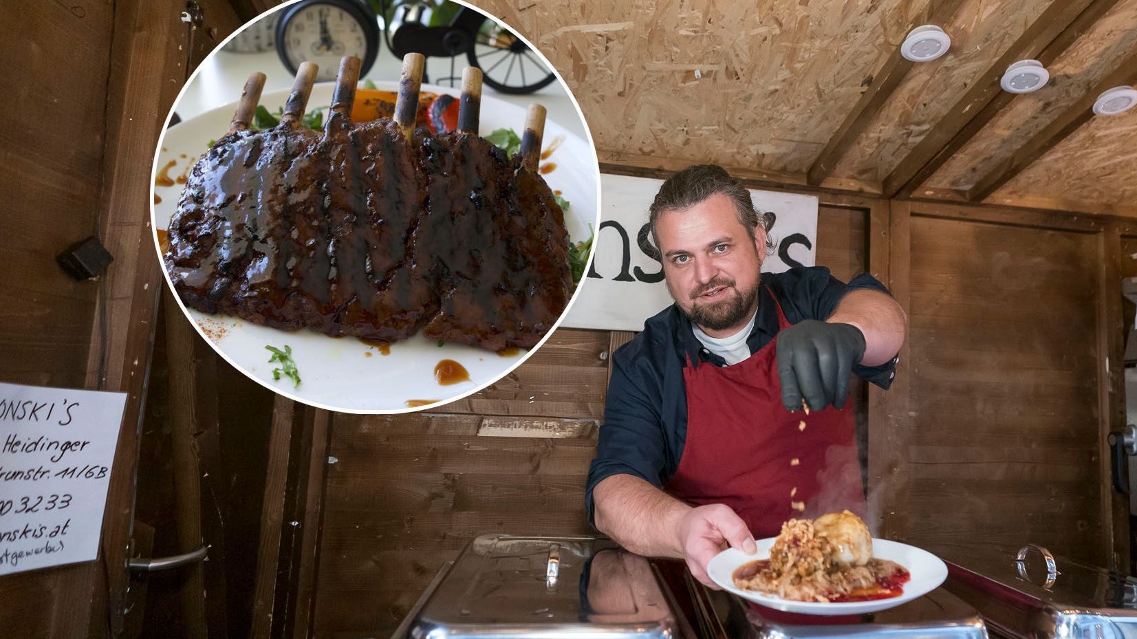 Wahlwiener Leon Heidinger kreierte schon vegane Tiroler- und Grammelknödel. Jetzt hat er vegane Ripperl erfunden.