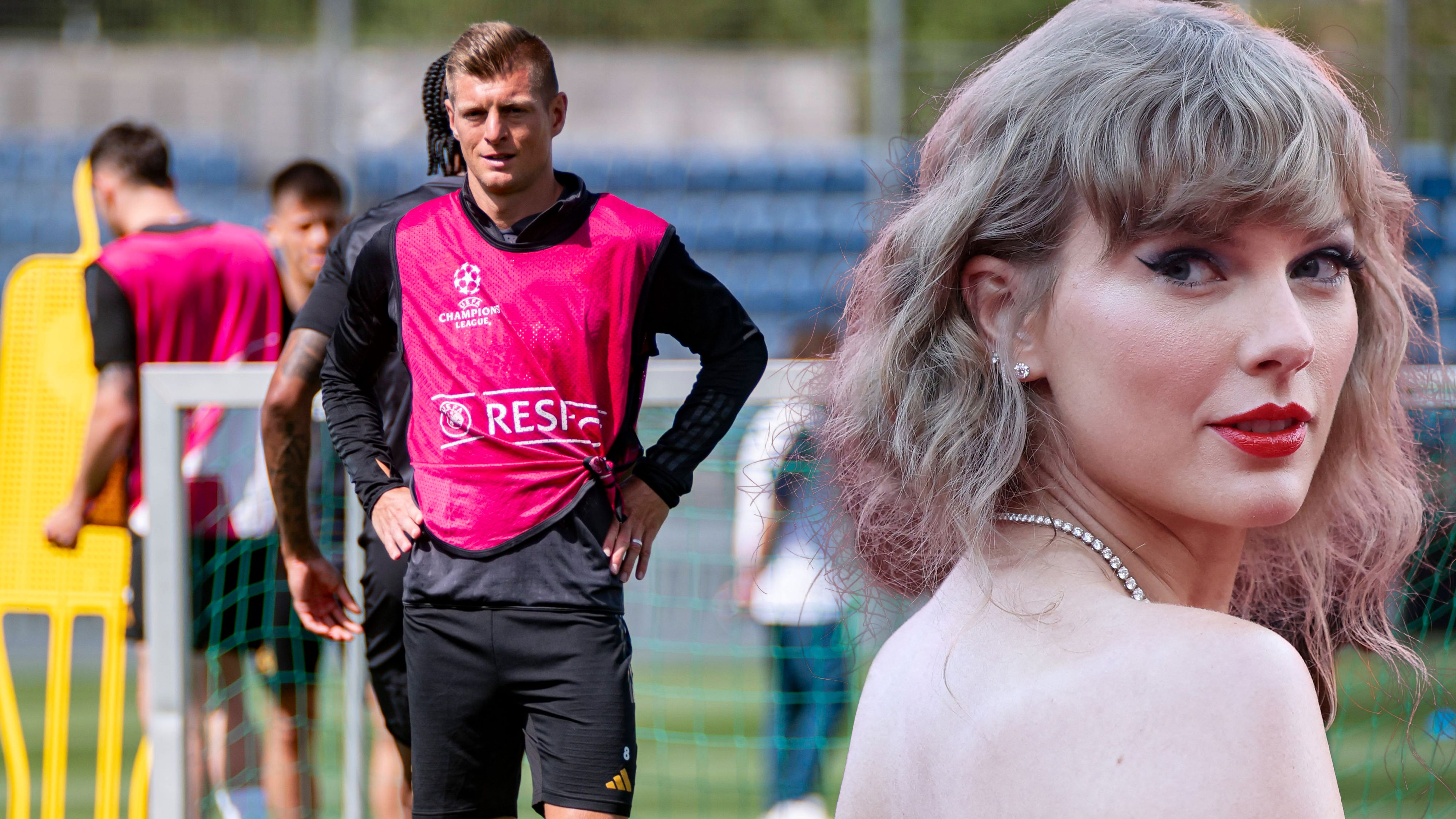 Toni Kroos zu Gast bei der Bernabeu-Show von Taylor Swift.