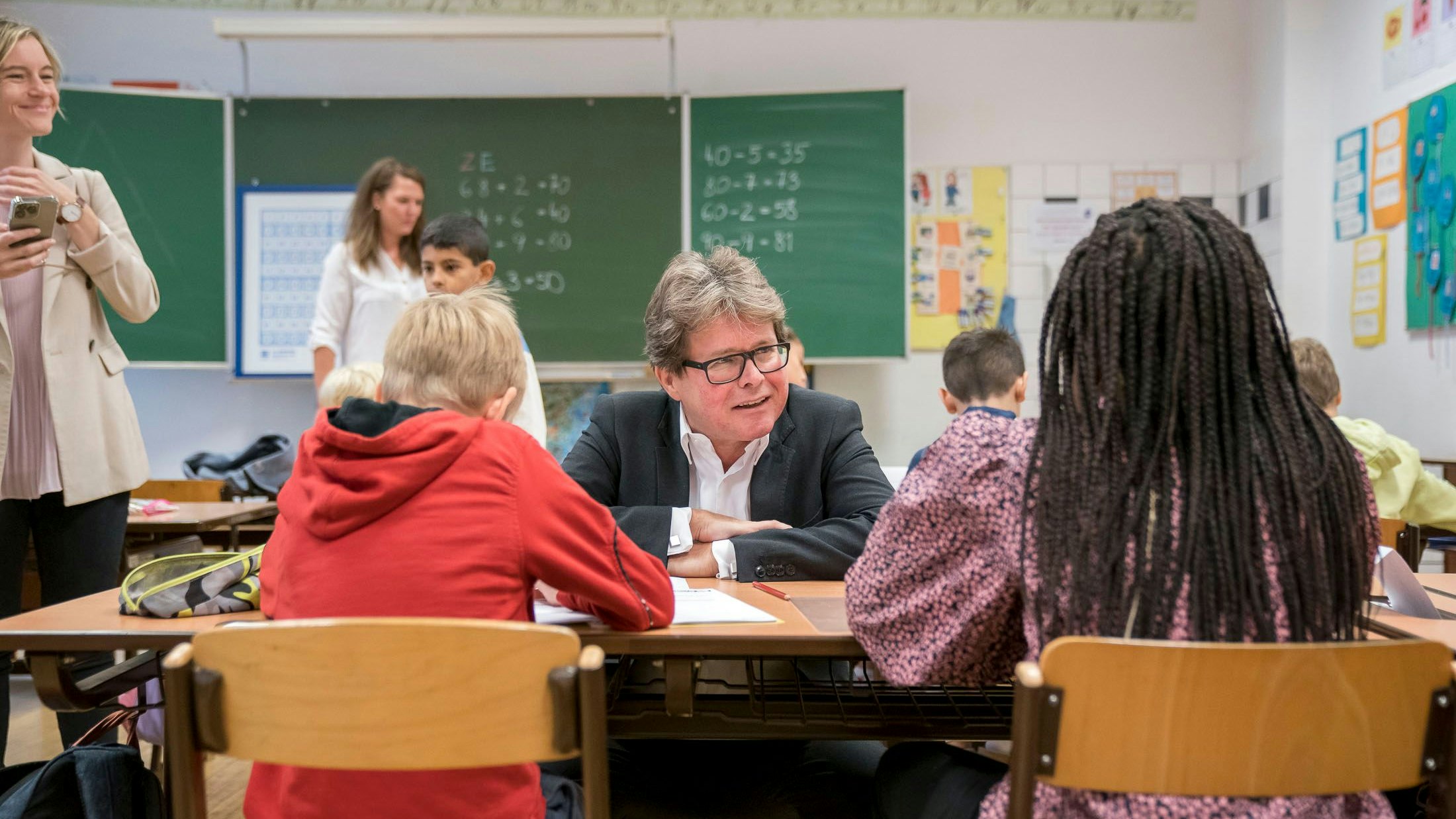 Bildungsminister Martin Polaschek besucht die Volksschule Stubenbastei in Wien