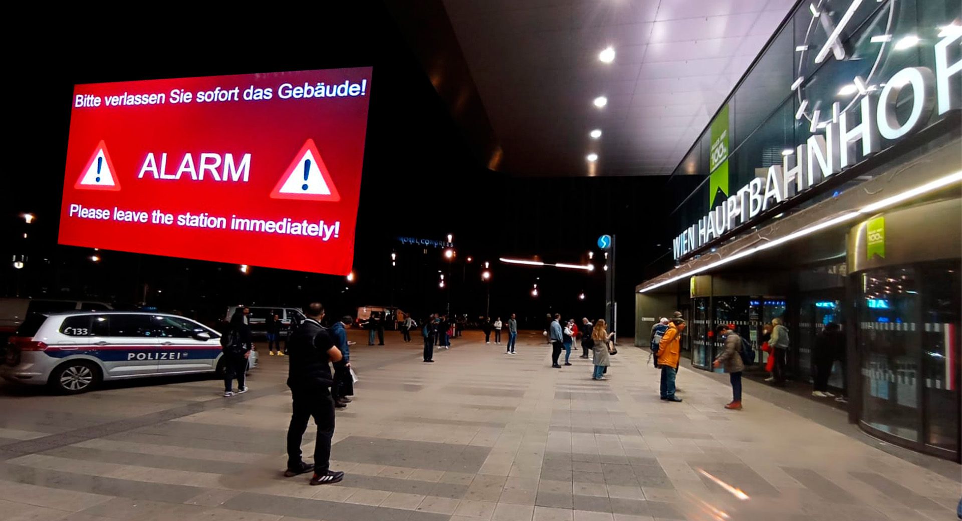 Großeinsatz am Wiener Hauptbahnhof