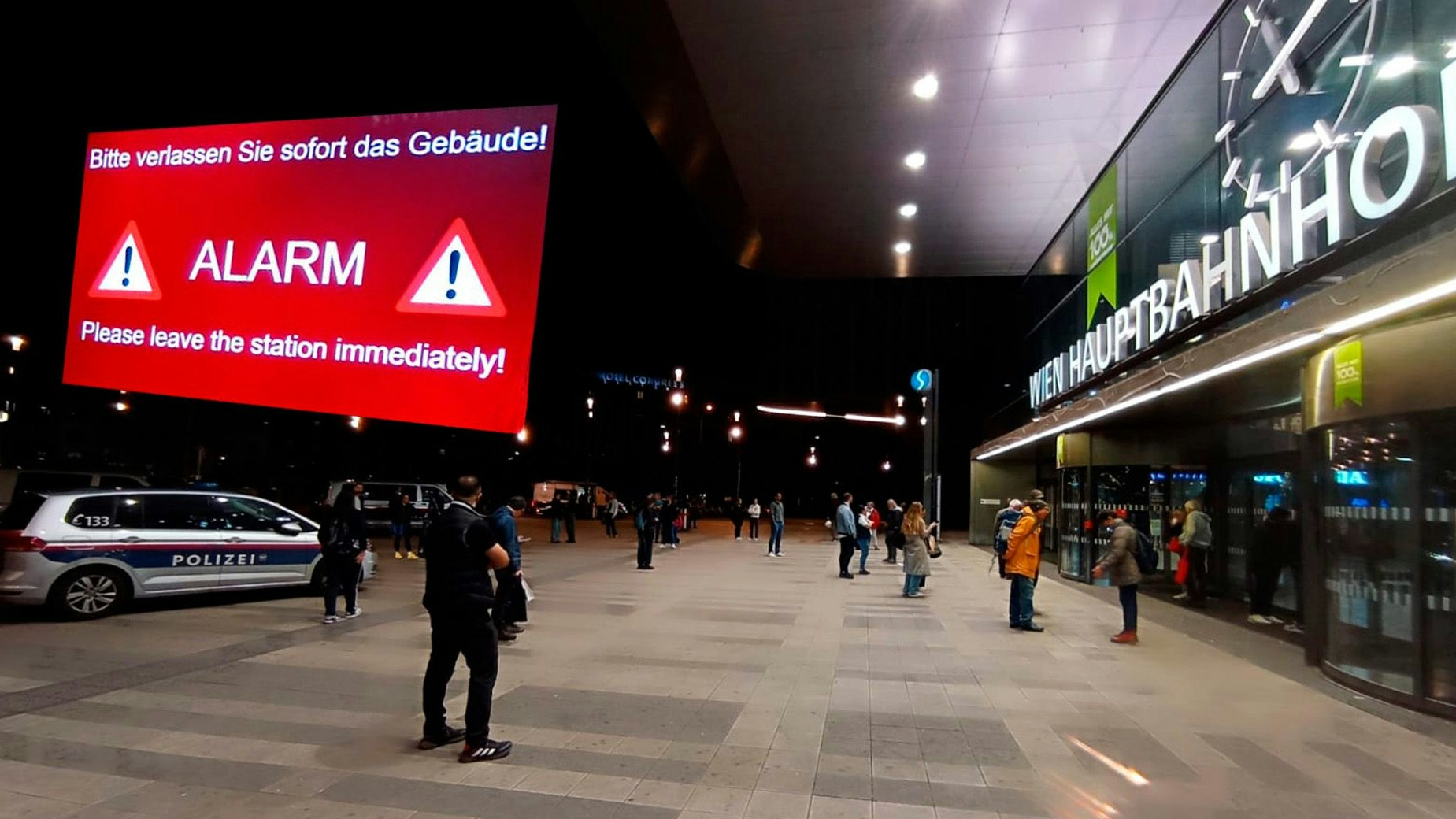 Großeinsatz am Wiener Hauptbahnhof