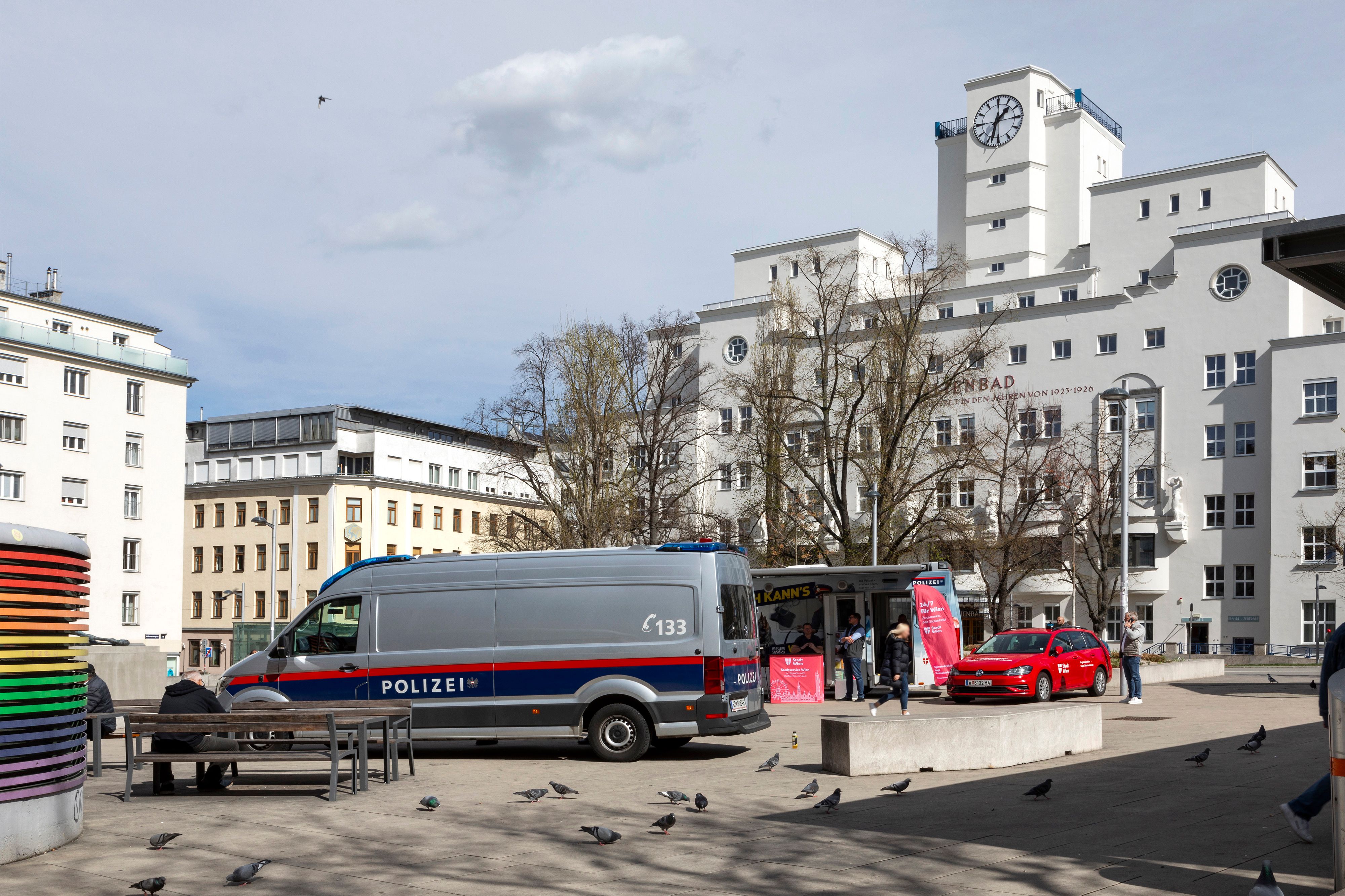 Polizeieinsatz am Reumannplatz