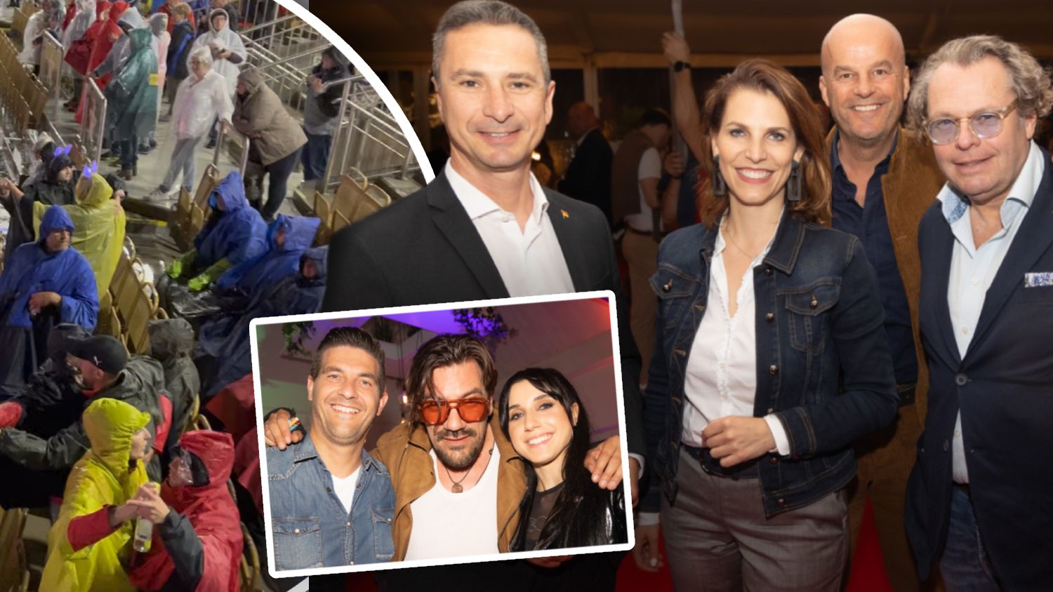 Robert Hergovich, Karoline Edtstadler, Martin Ramusch, Martin Gastinger waren unter den VIP-Gästen bei der Starnacht am Neusiedler See – trotz Regens. Auch Oberhauser, 