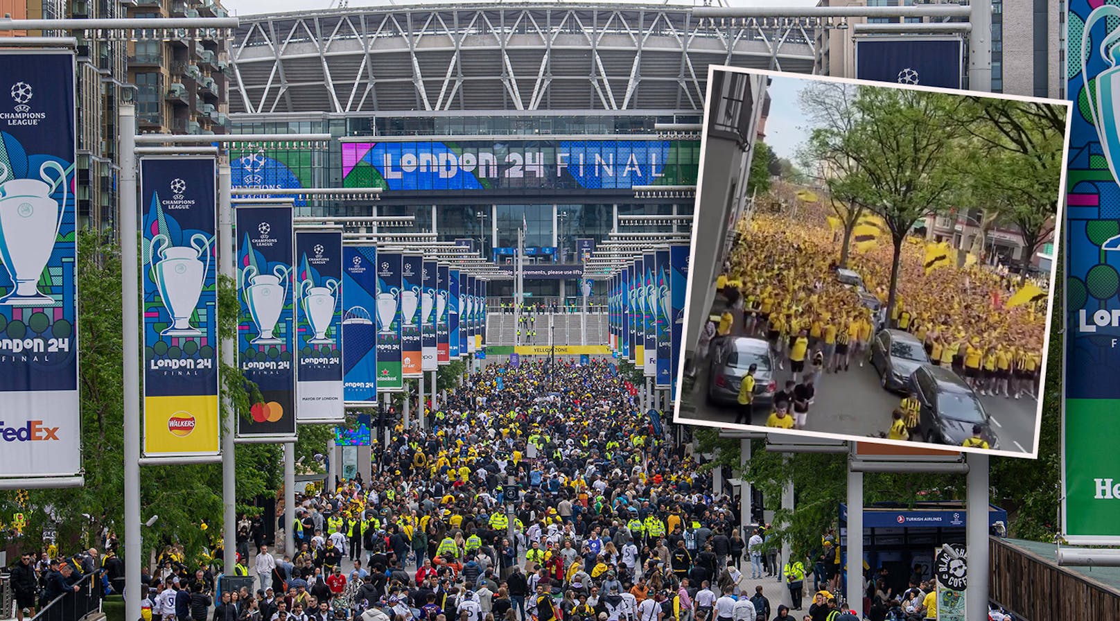 Vor CL-Finale: 50.000 Dortmund-Fans feiern in London