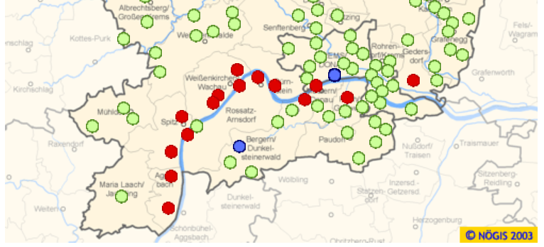 Die Donau-Pegel in der Wachau werden strengstens beobachtet. In Bezirk Krems haben mehrere Feuerwehren die Voralarmierung 