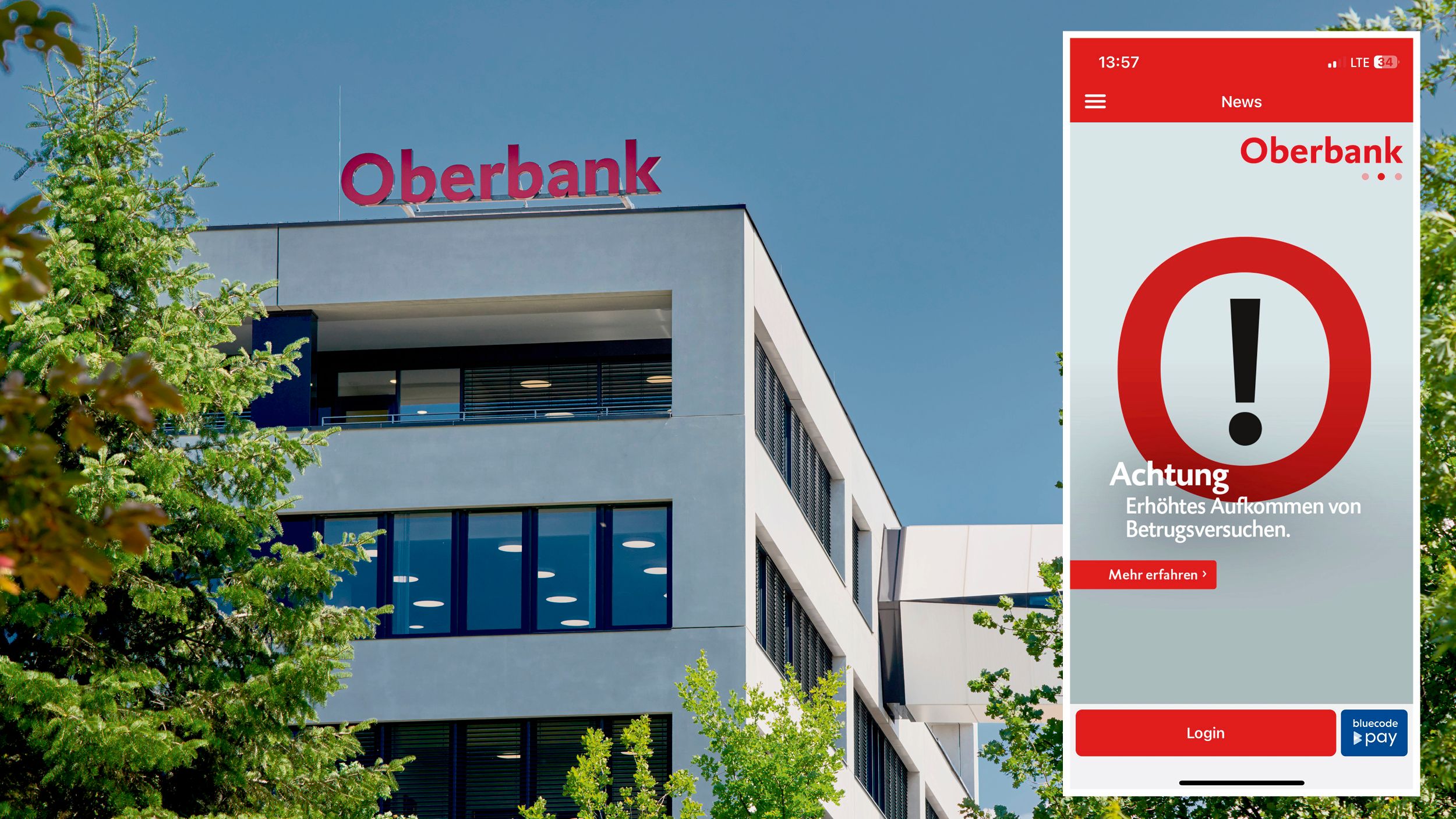 Die Oberbank appelliert an ihre Kundschaft, derzeit besonders vorsichtig zu sein.