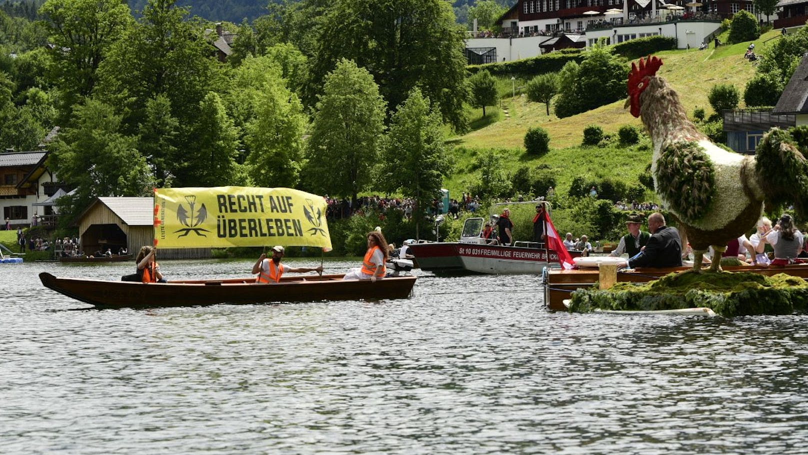 Klima-Kleber stören Bootskorso beim 64. Narzissenfest