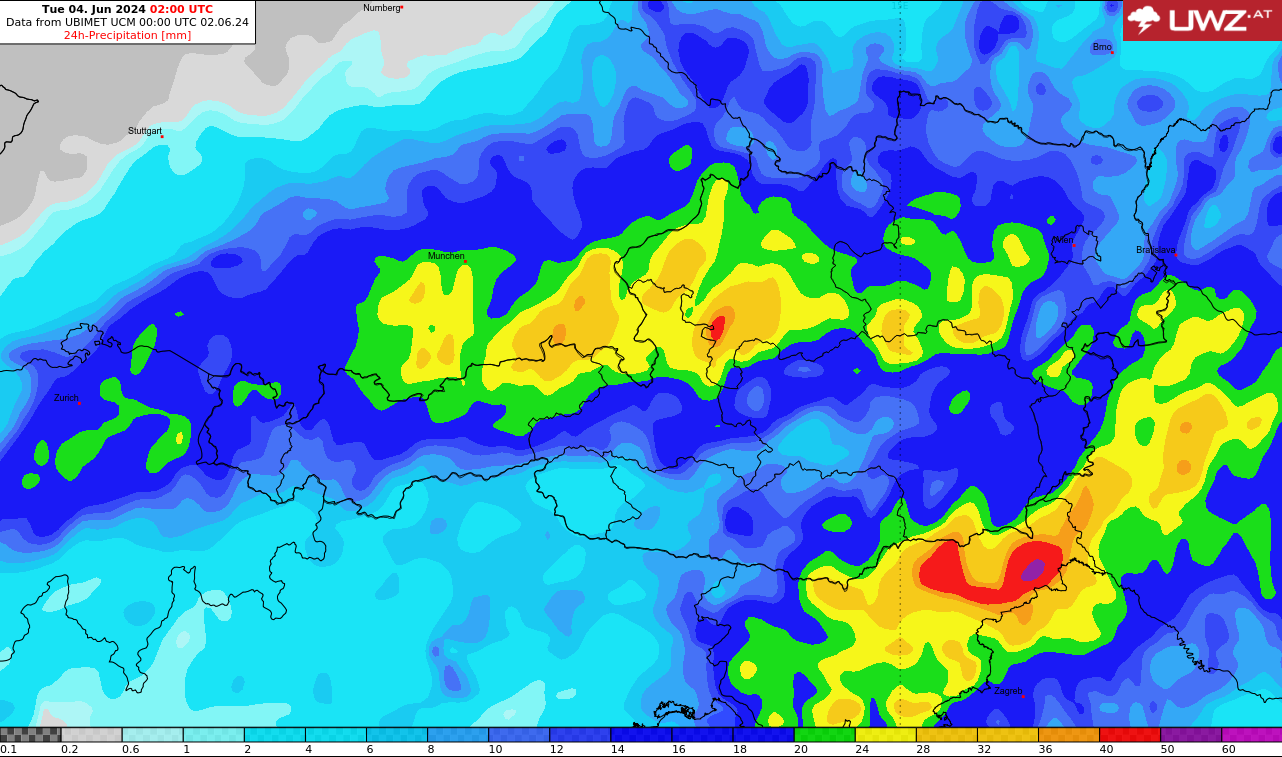 Eine Regen-Walze rollt in der kommenden Woche über Österreich.