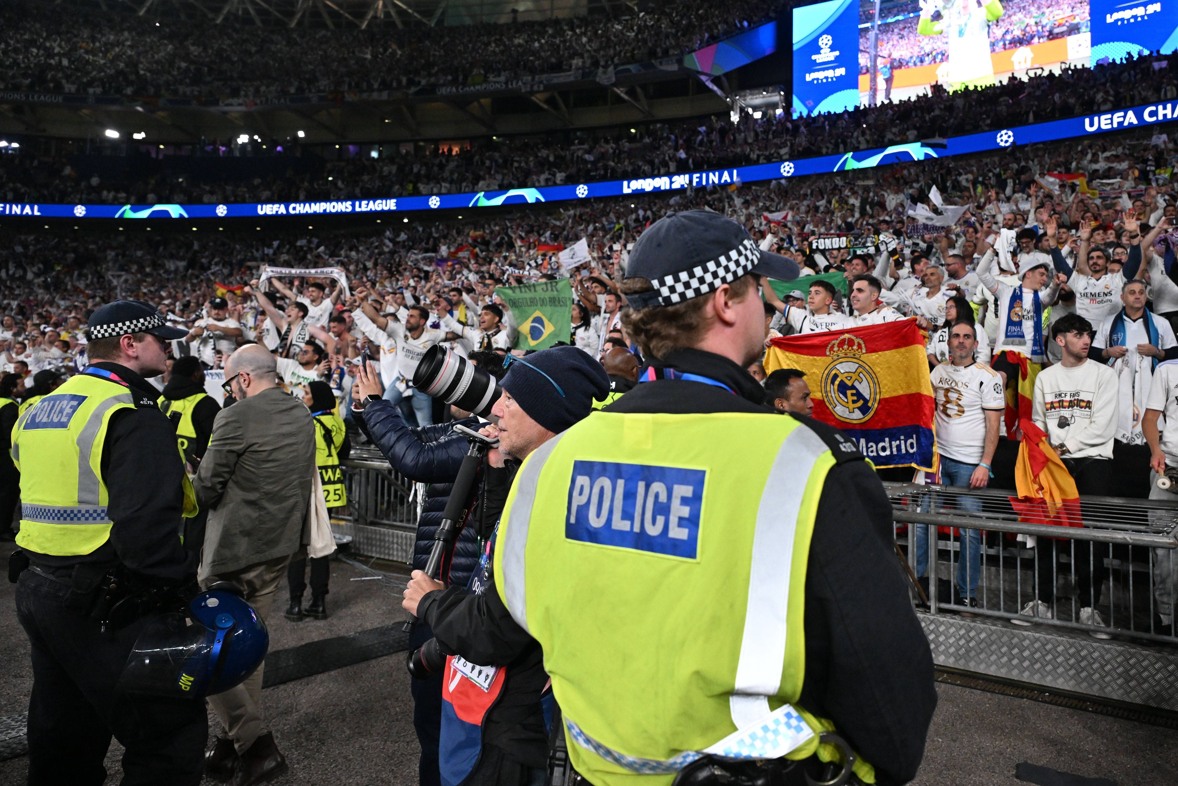 Die Polizei hatte beim Champions-League-Finale alle Hände voll zu tun.