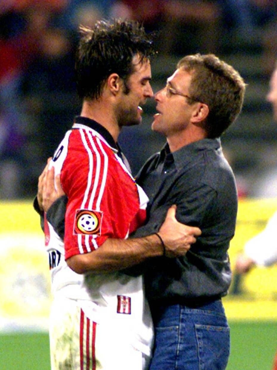 Bei Stuttgart war Ralf Rangnick der Trainer von Thomas Berthold.