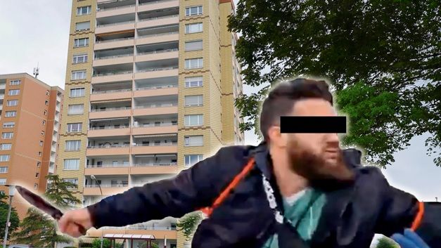 In diesem Wohnhaus lebte der mutmaßliche Messer-Killer.