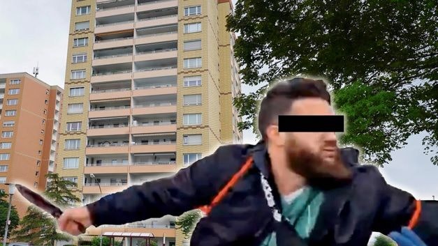 In diesem Wohnhaus lebte der mutmaßliche Messer-Mörder. 