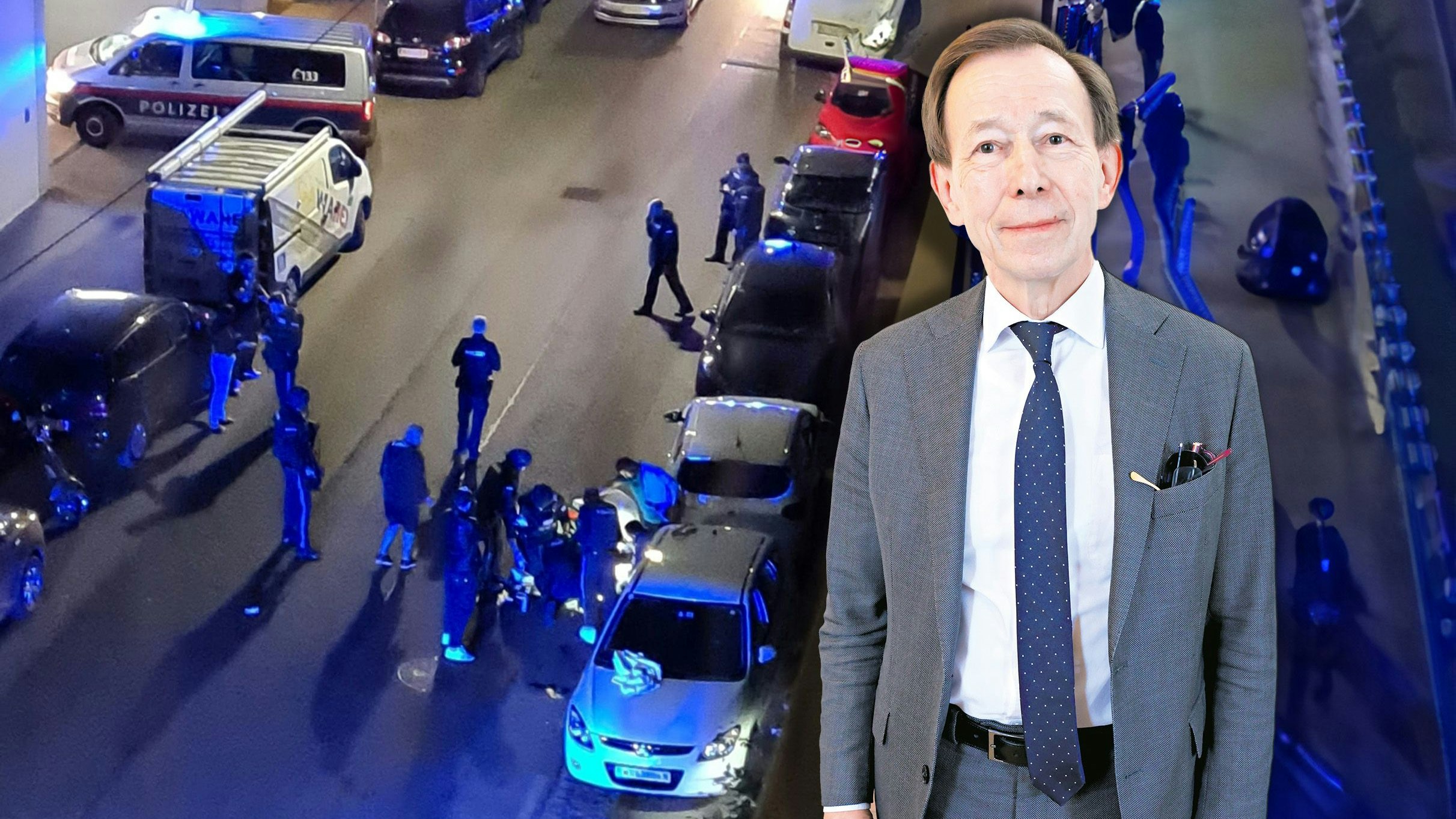 Star-Anwalt Rudi Mayer verteidigt einen der angeklagten Nordmakedonier vor Gericht.