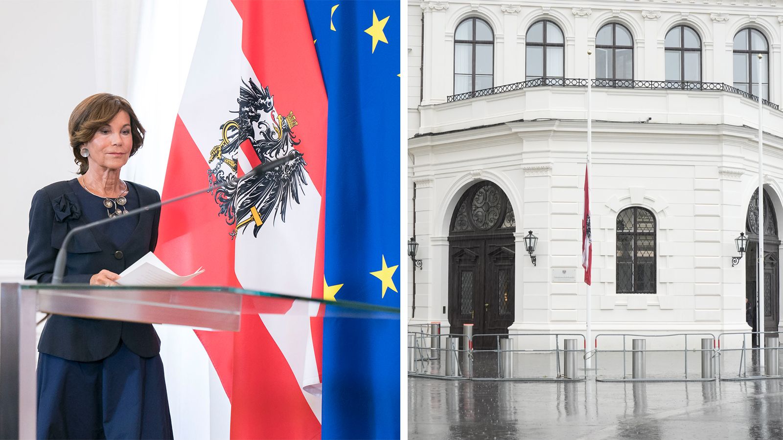 Brigitte Bierlein schloss am Montag für immer die Augen. Auf der Präsidentschaftskanzlei in Wien weht die rot-weiß-rote Flagge auf halbmast.