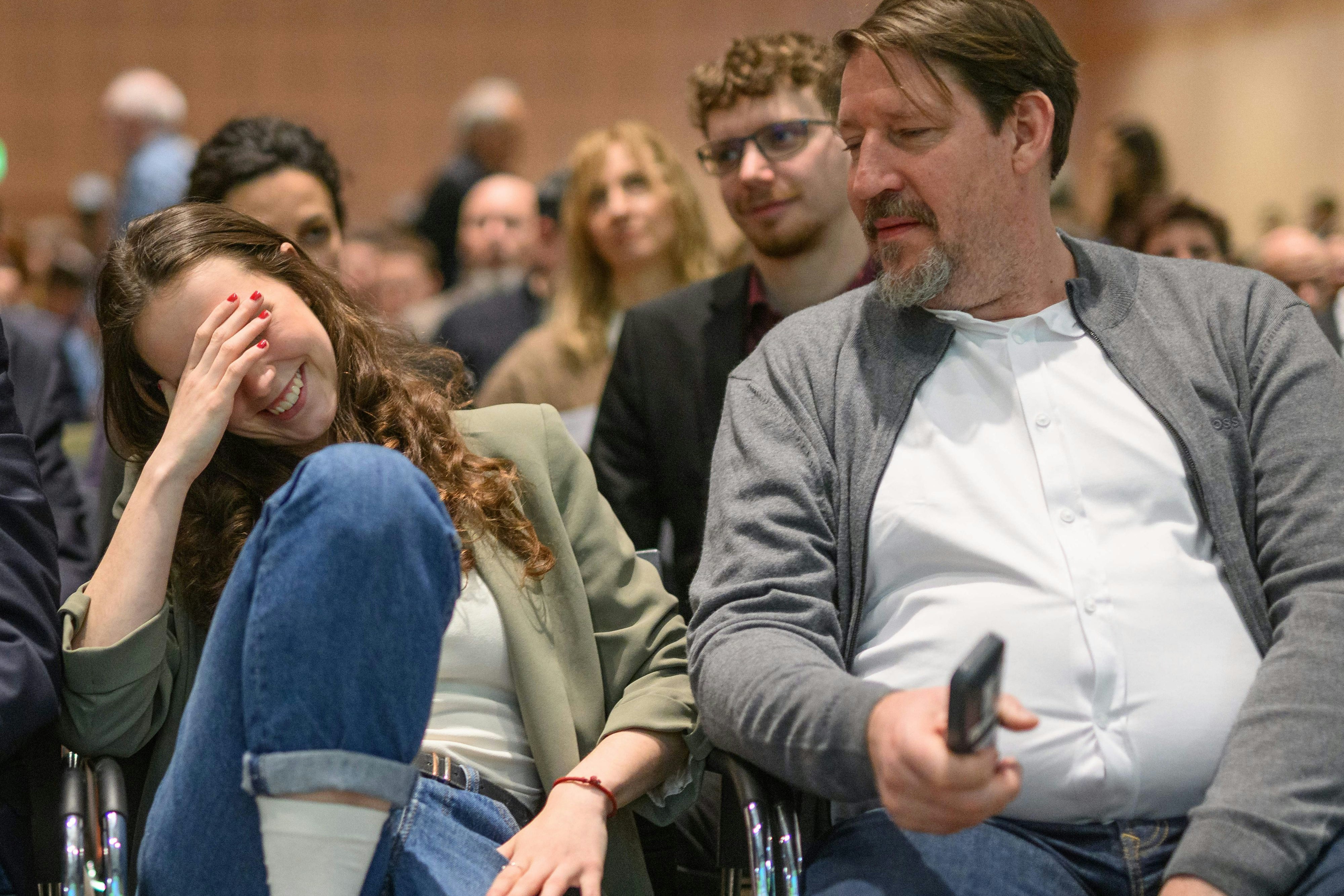 Ungleiches Paar: Spitzenkandidatin Lena Schilling, Listenzweiter Thomas Waitz 