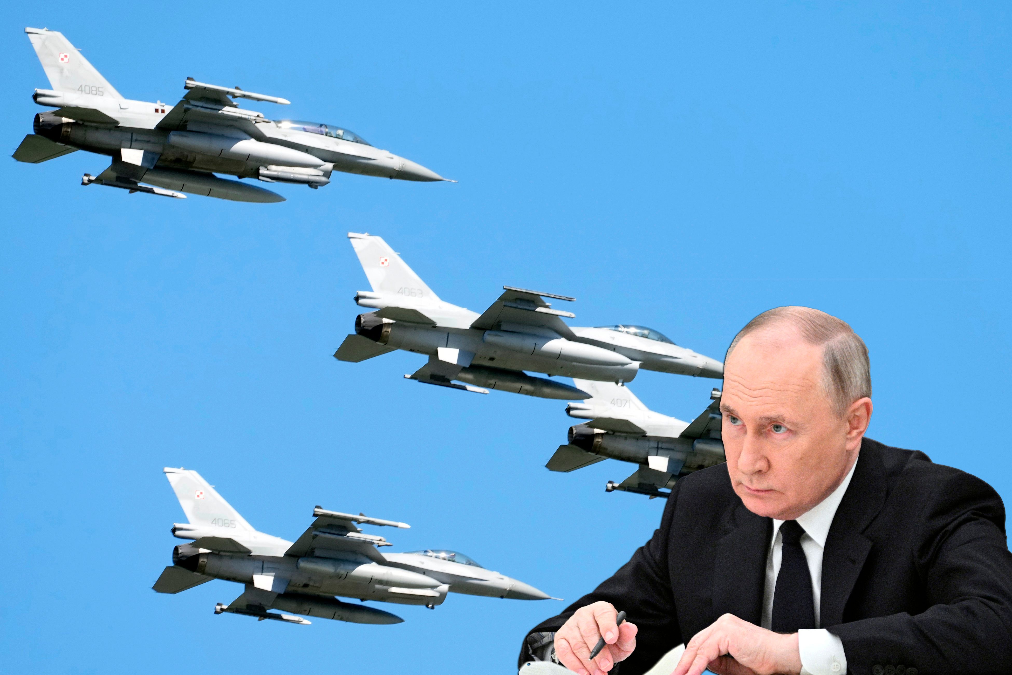 Aufgrund der Luftraumvereltzungen durch russische Jets und Drohnen droht die Nato nun Kreml-Chef Putin.