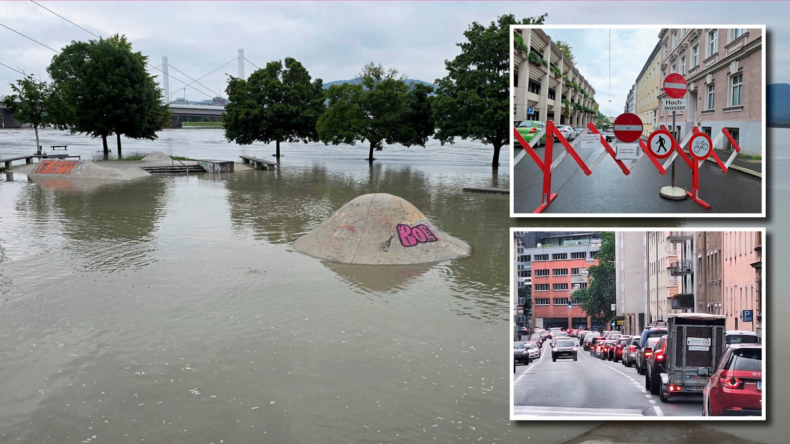 Neue Überflutungen – Polizei sperrt wichtige Straßen