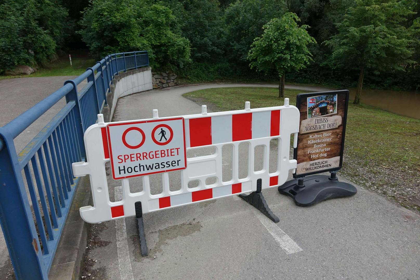 Im Bereich der Pielachbrücke kämpft die Brückenmeisterei seit Stunden mit einer massiven Verklausung.