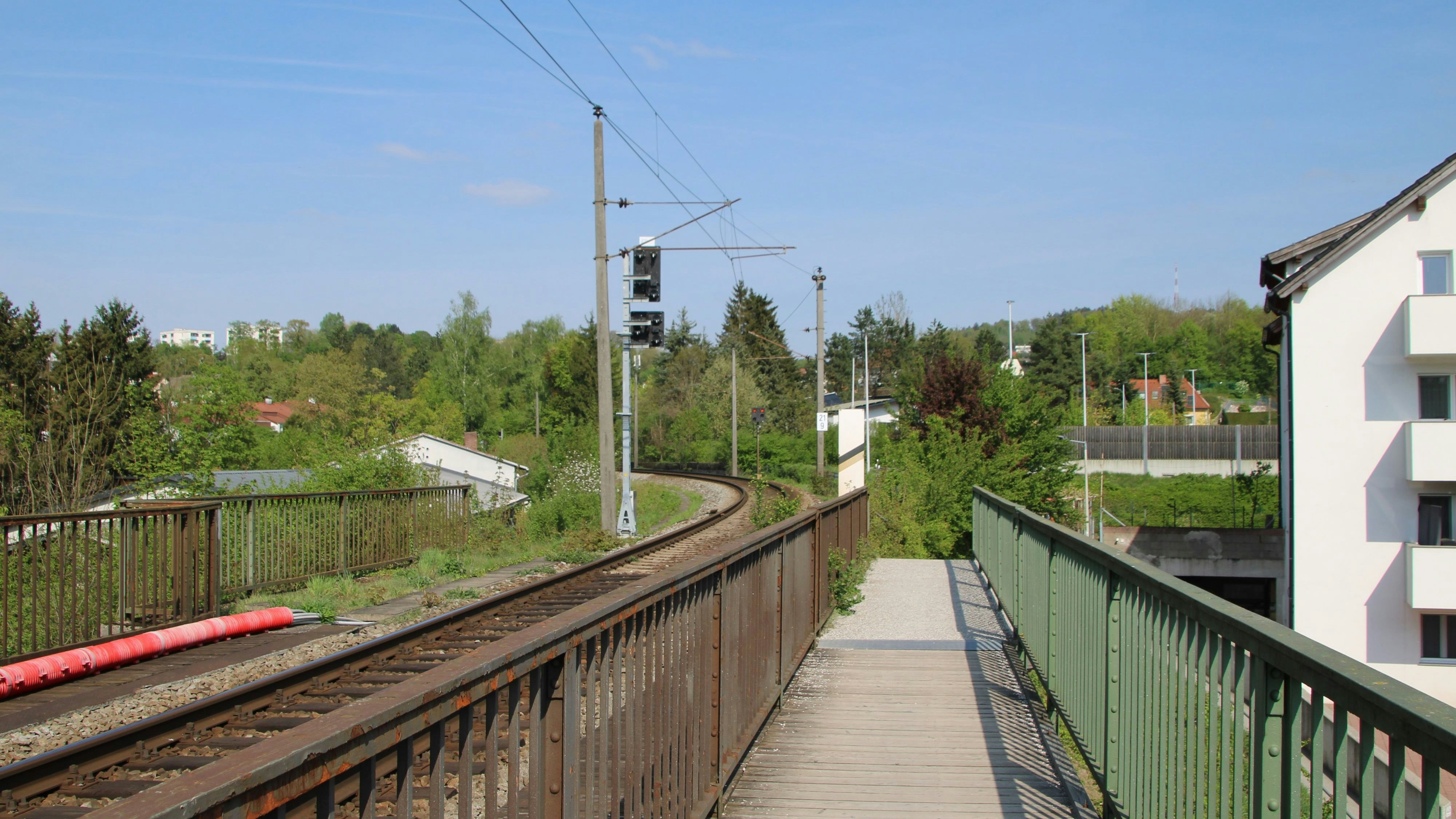 Die betroffene Bahnstrecke im Steyrer Stadtteil Neuschönau