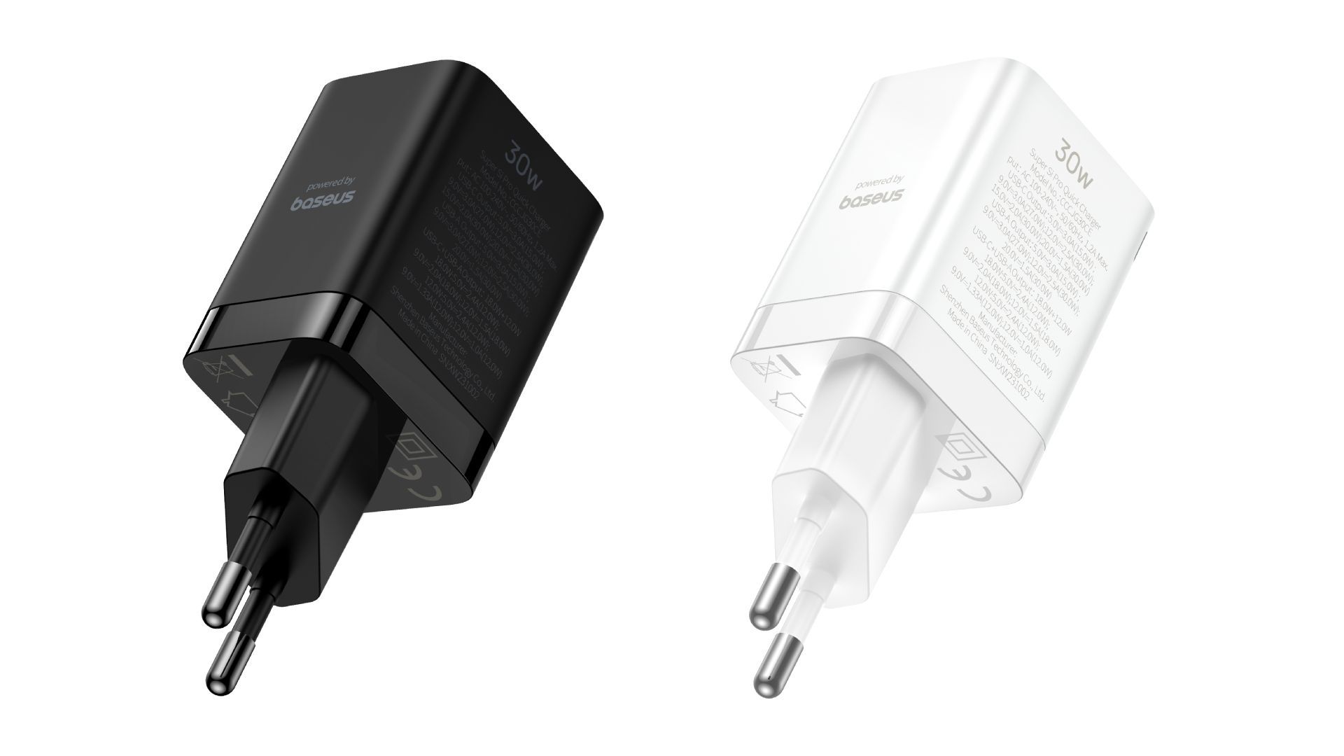 Magenta ruft die Ladegeräte vom Typ Baseus Super Si Pro Quick Charger 30W zurück.