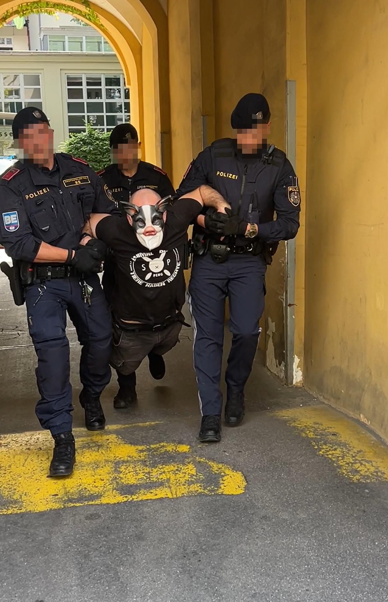 Am Mittwochnachmittag haben sich Tierschützer in der Innsbrucker ÖVP-Parteizentrale verschanzt.