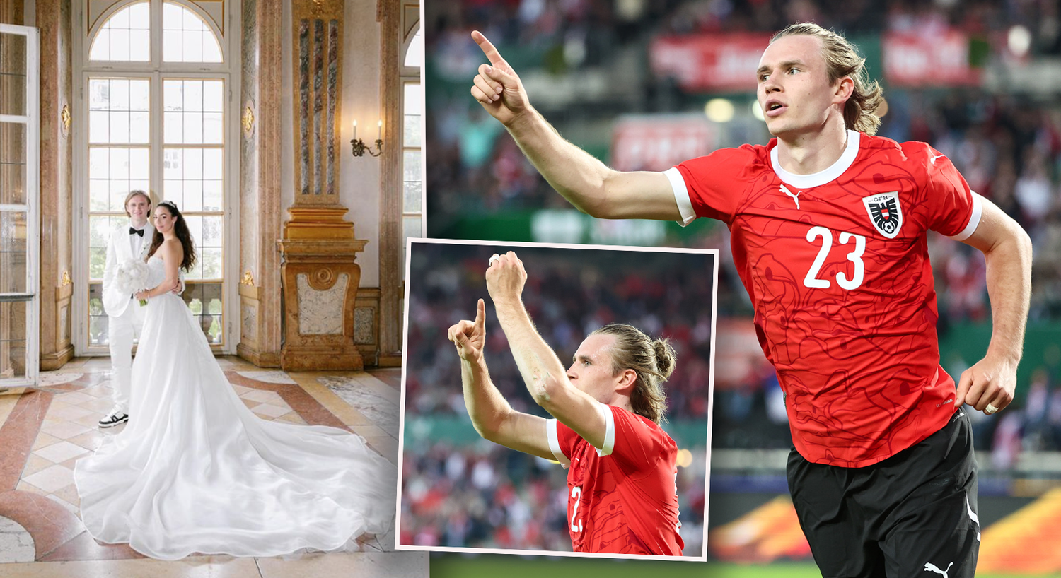 ÖFB-Teamspieler Patrick Wimmer und seine Frau Sarah. 