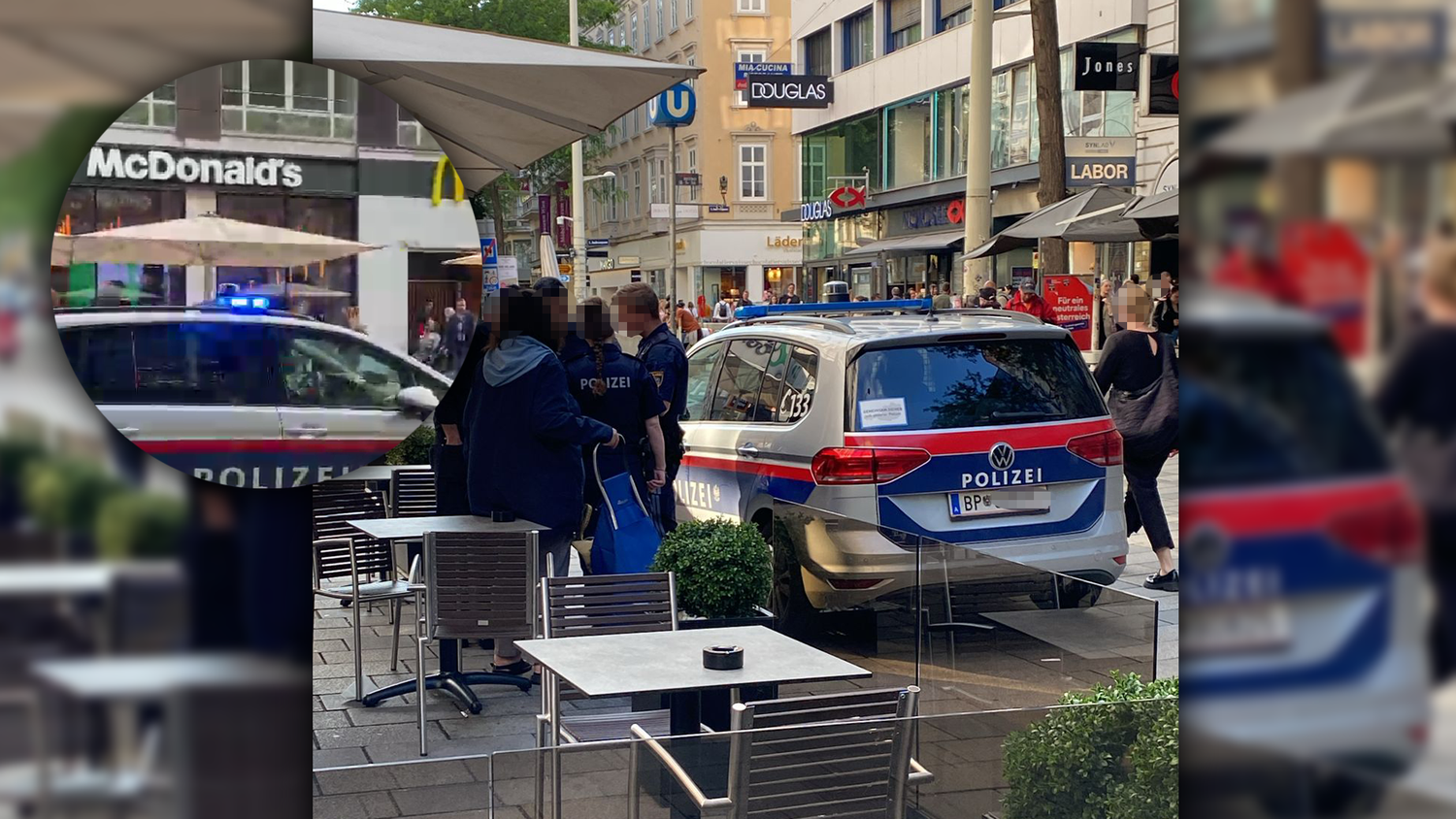 Die Polizei rückte am Dienstagabend auf der Mariahilfer Straße auf. Kurz davor kam es zu einer Schlägerei.