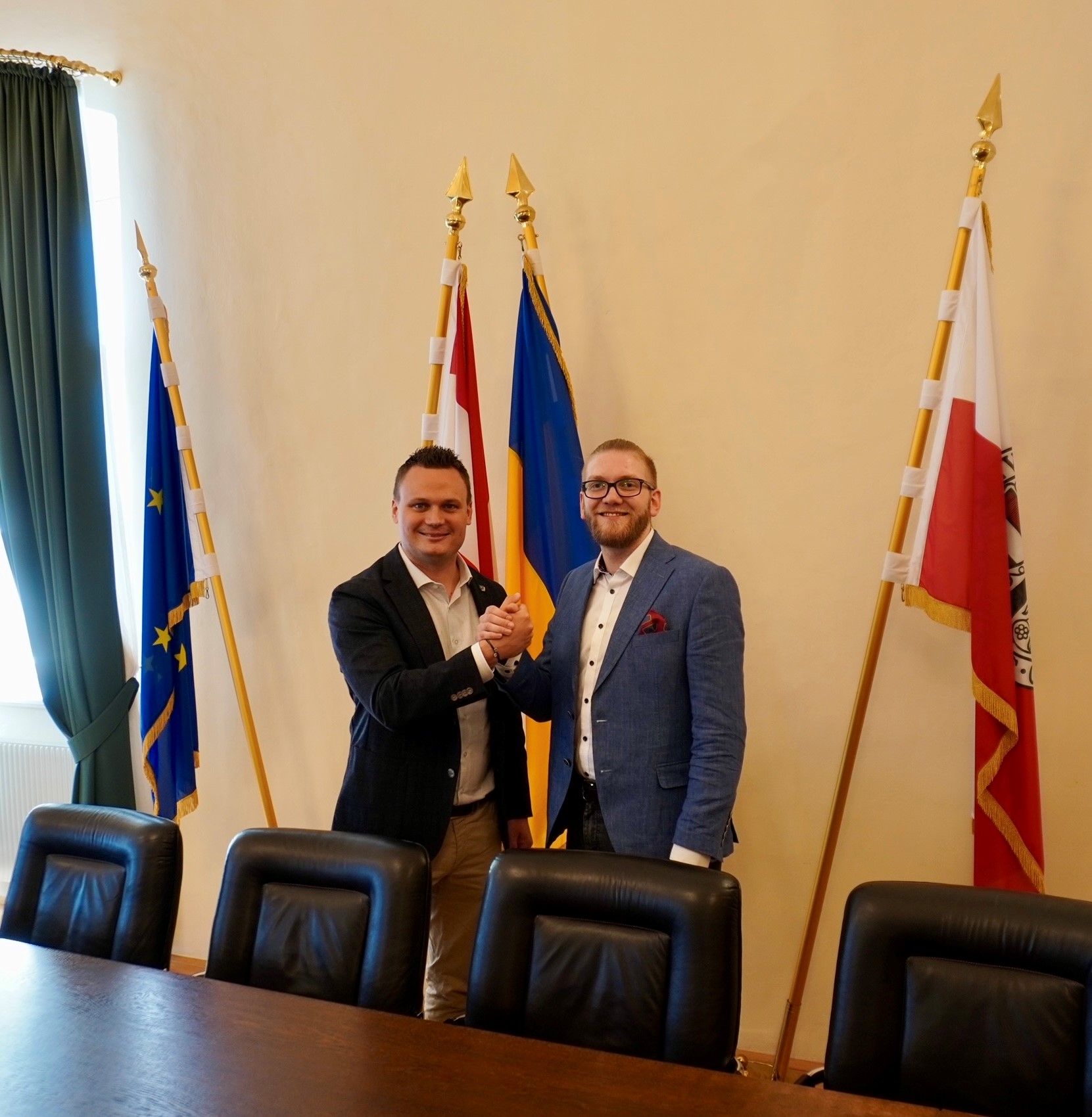 GR LAbg. Andreas Bors (l.) und StR Robert Handelberger 