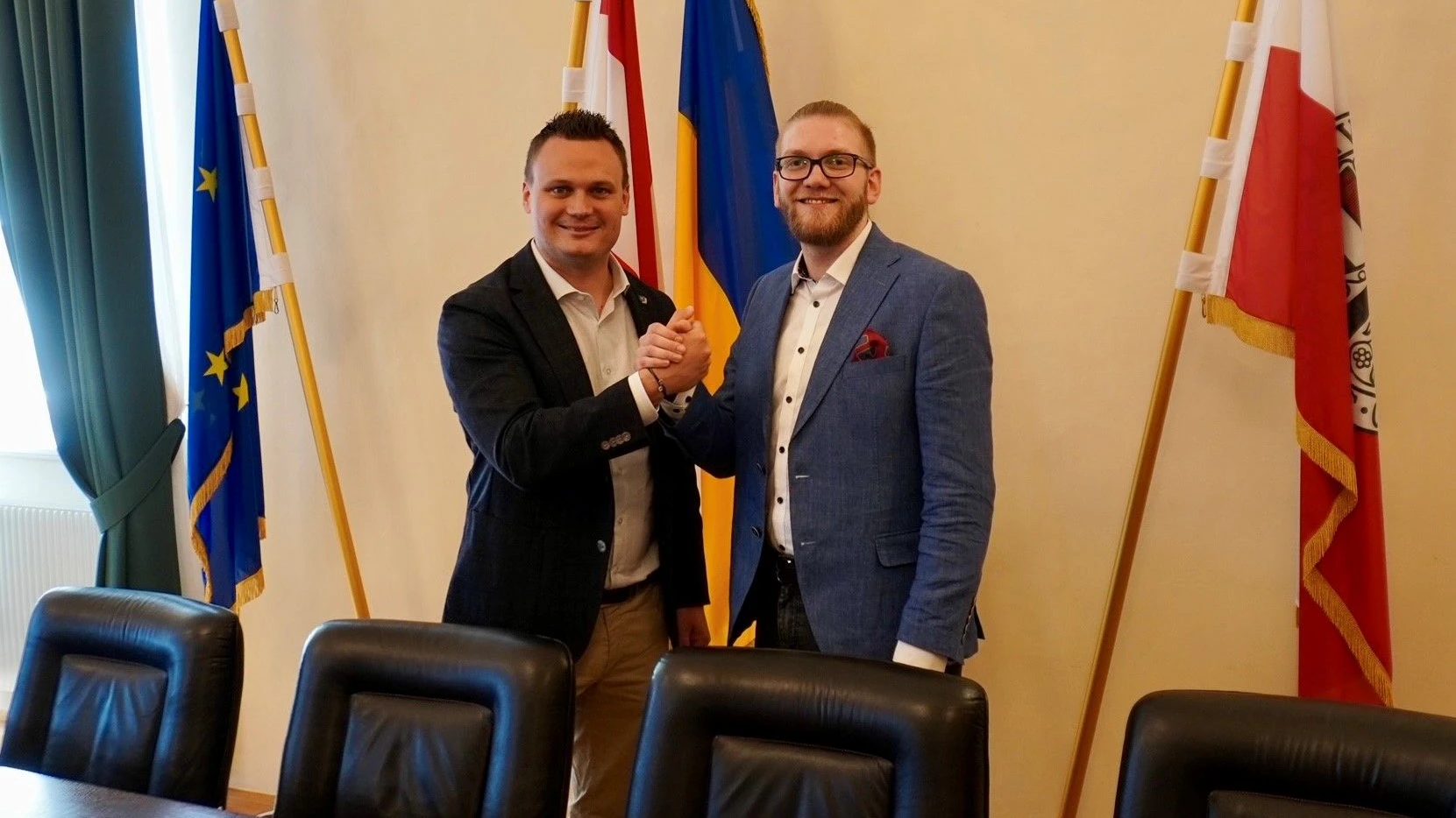 GR LAbg. Andreas Bors (l.) und StR Robert Handelberger 