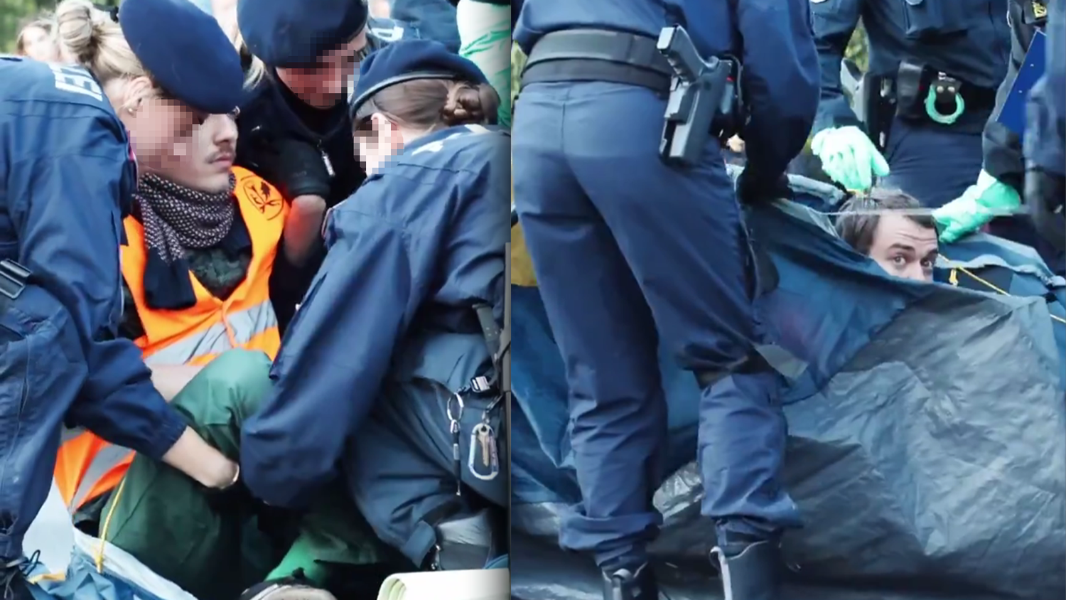 Die Letzte Generation ärgert sich via "X" über die österreichische Polizei.