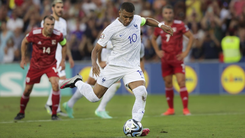 1. Kylian Mbappé; Verein: Real Madrid; Nationalität: Frankreich; Marktwert: 180 Millionen Euro