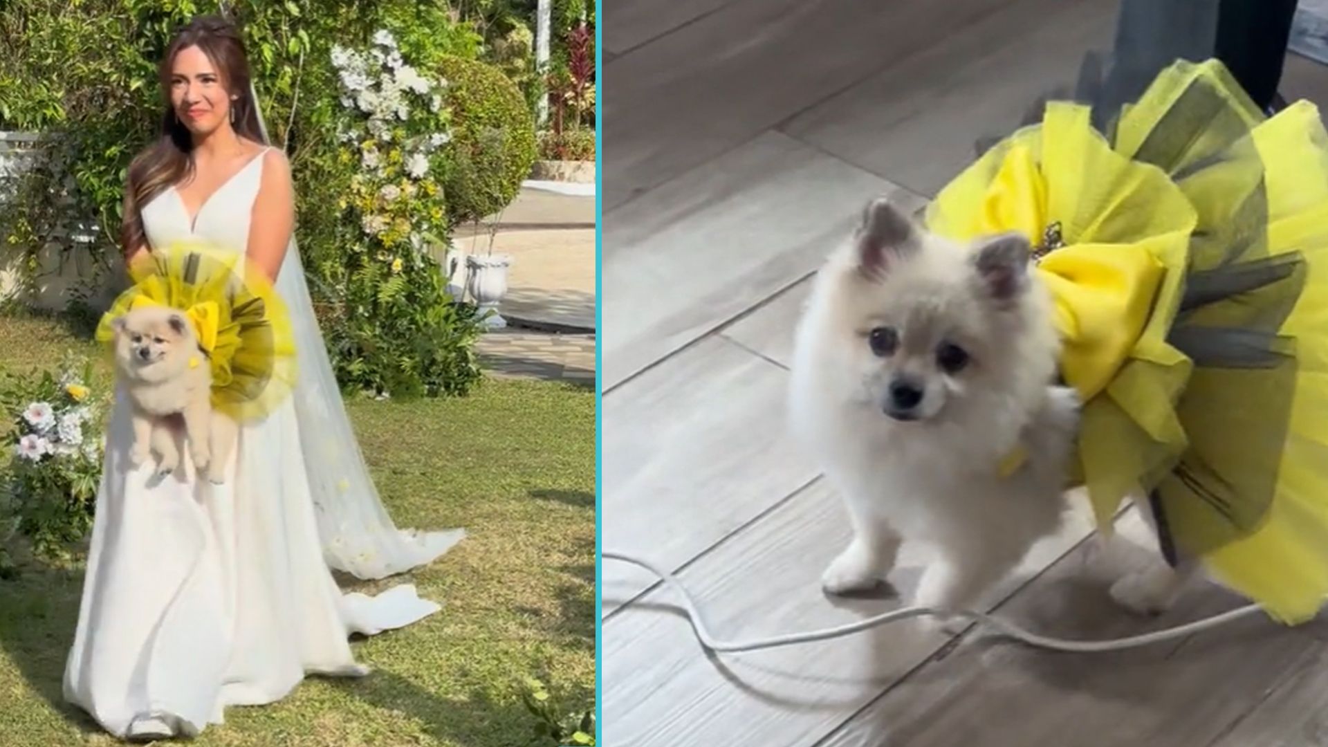 Joelle Yuvienco hatte ein ganz besonderes Brautbouquet.