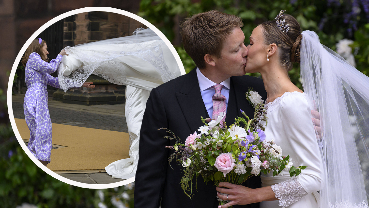 Vom Winde verweht: Designerin Emma Victoria Payne assistiert der Braut beim Gang zum Altar.