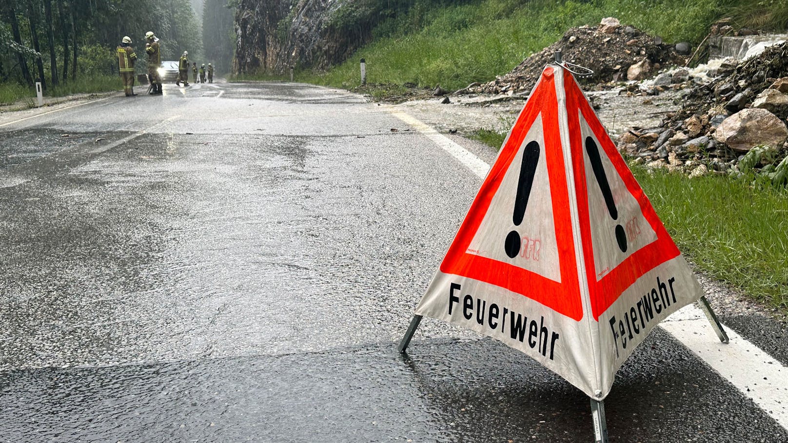 Die alarmierte FF Reith im Alpbachtal ...