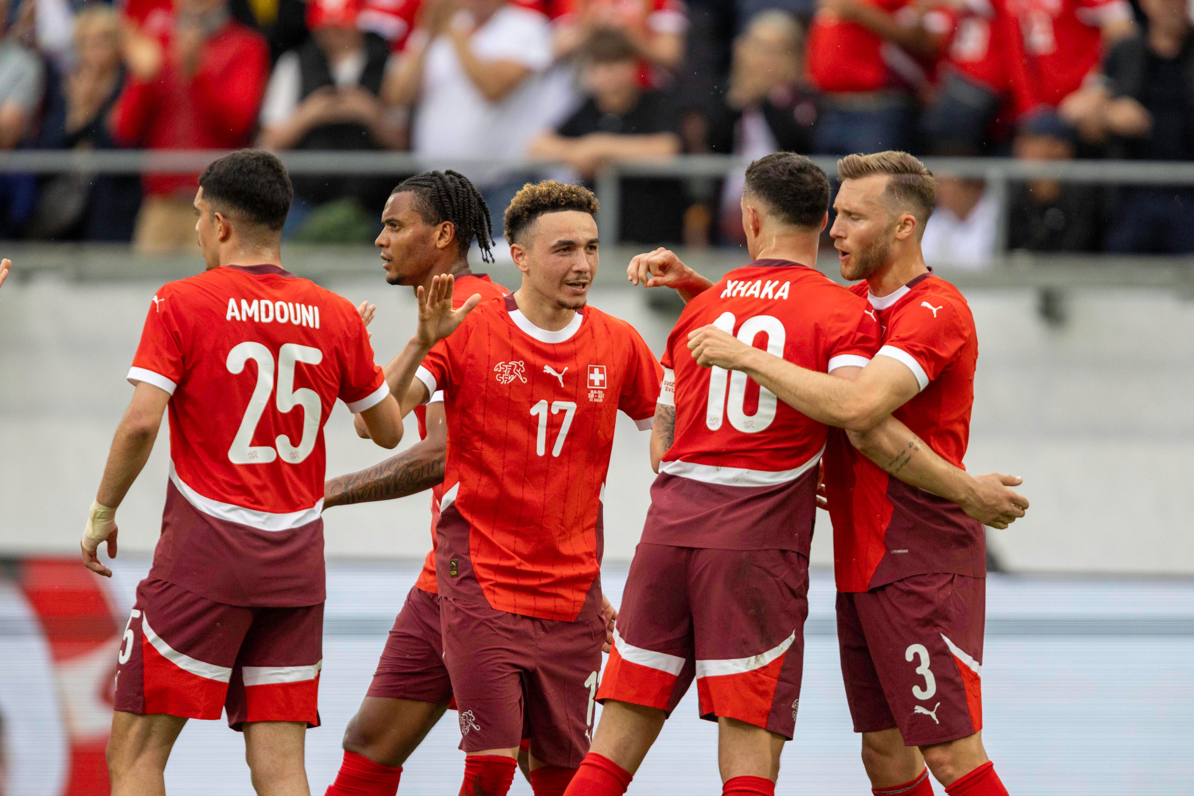 Die Schweizer waren nach dem 1:1 gegen Österreich durchaus zufrieden. 